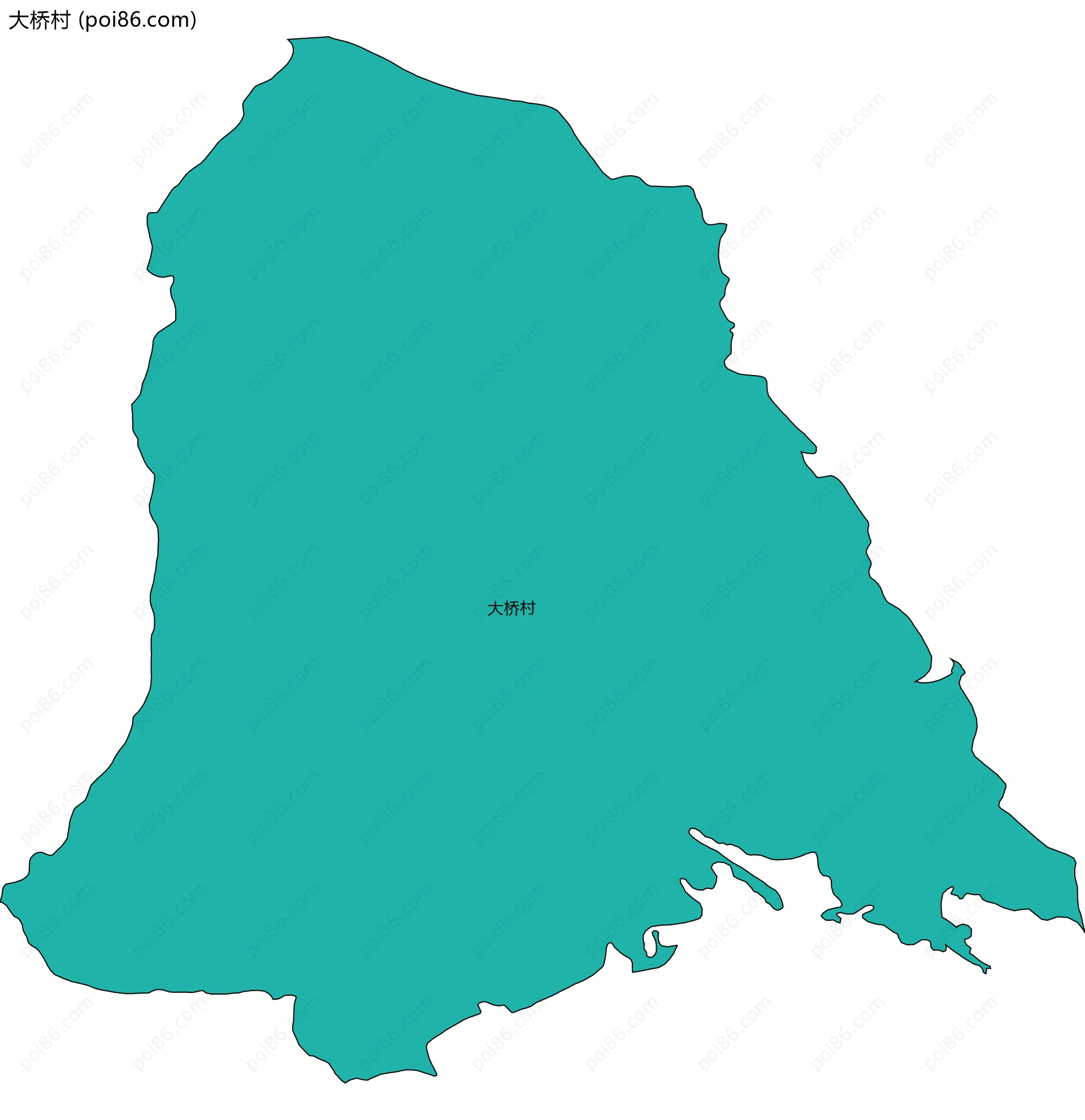 大桥村边界地图