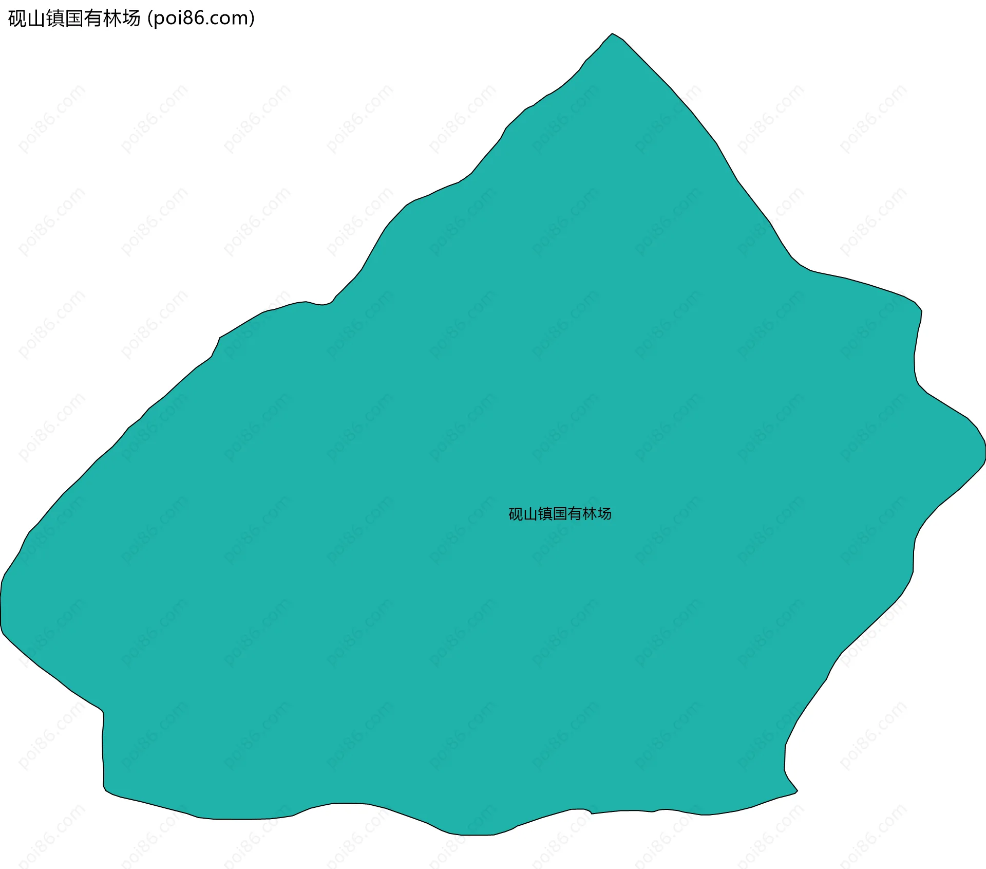 砚山镇国有林场边界地图