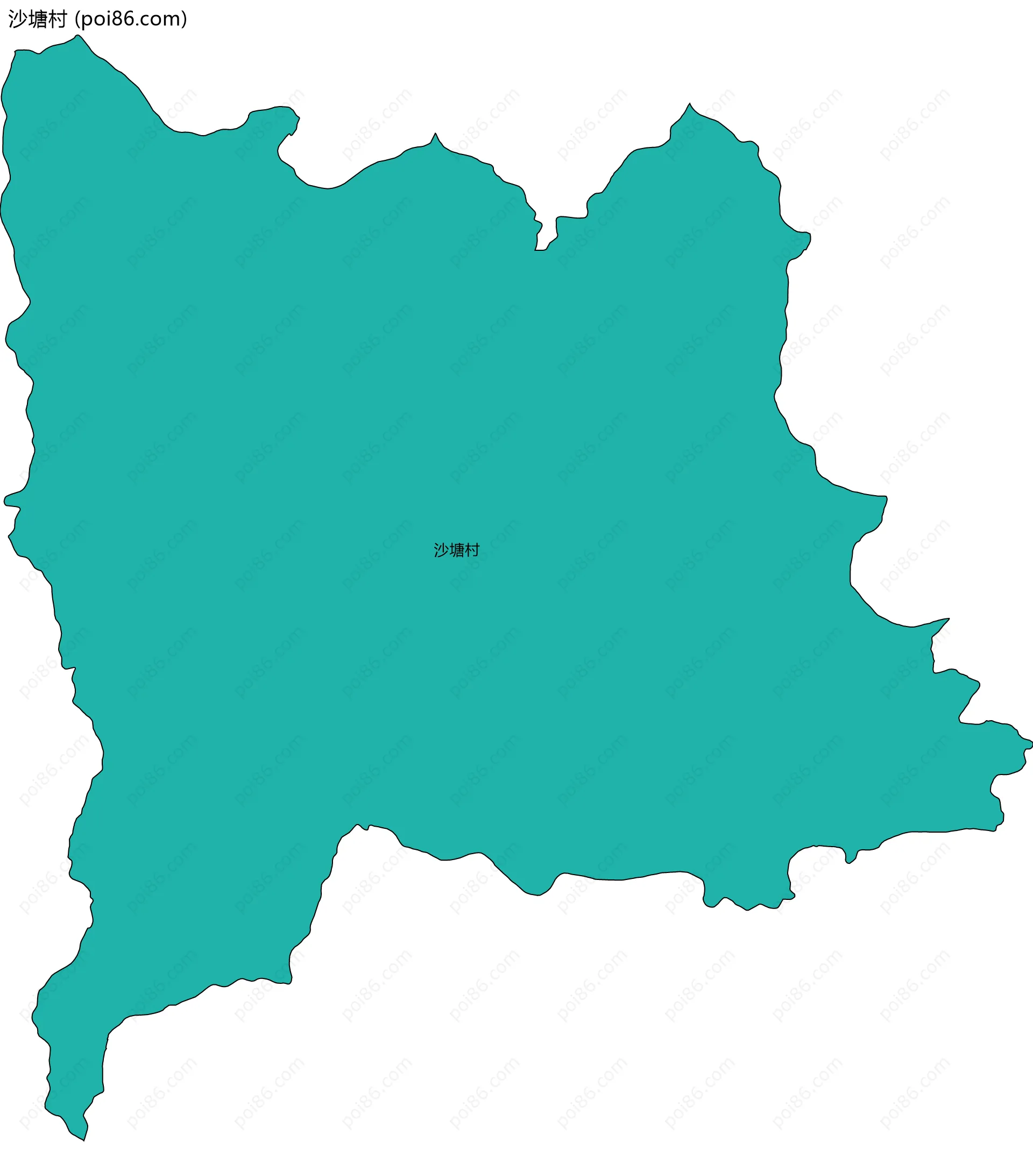 沙塘村边界地图
