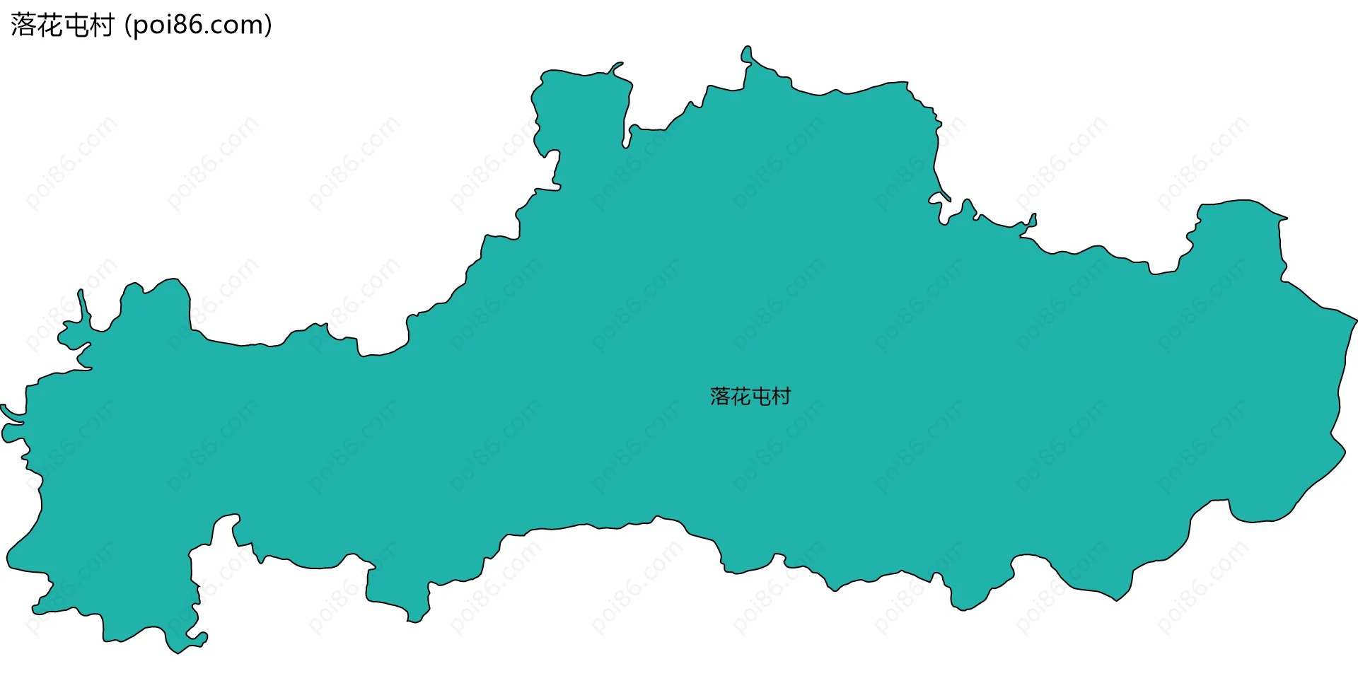 落花屯村边界地图