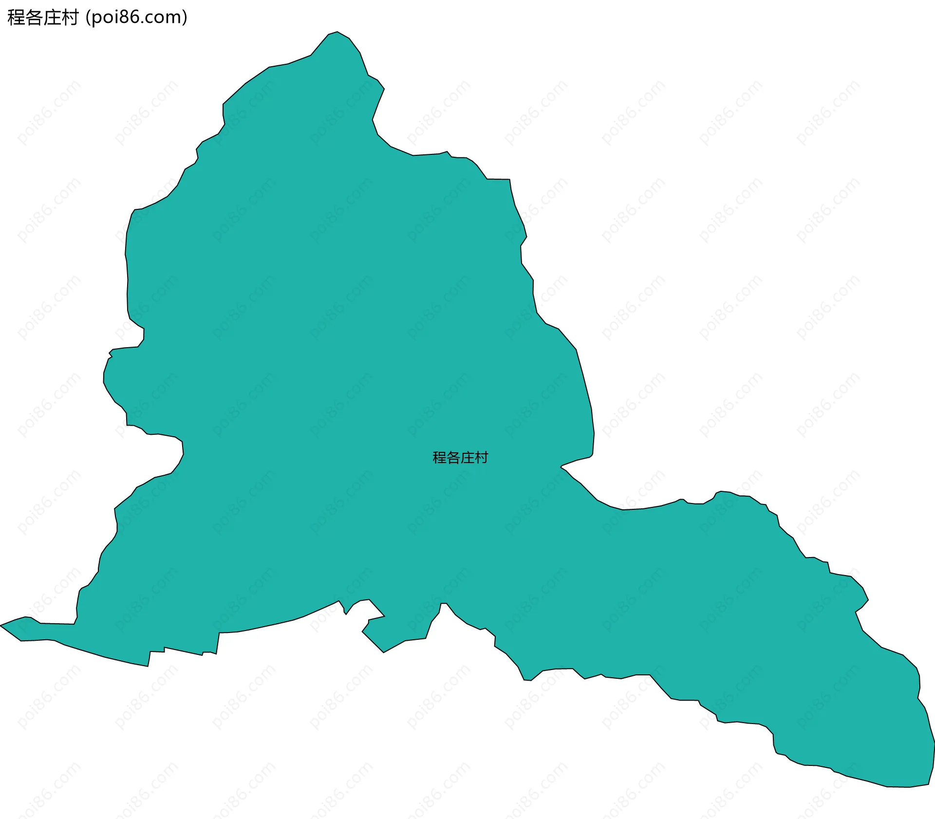 程各庄村边界地图