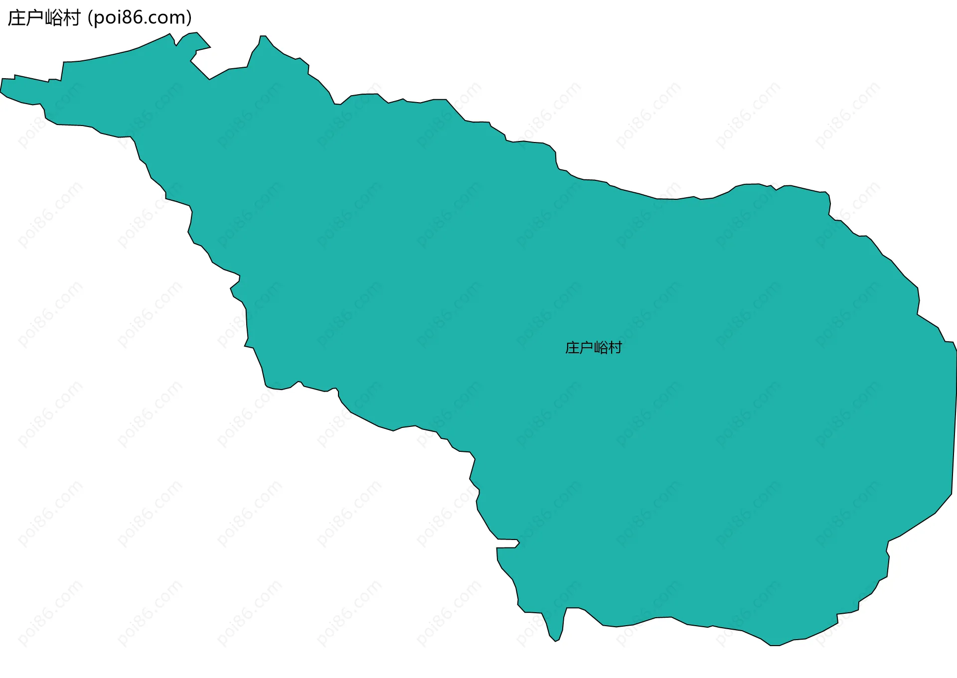 庄户峪村边界地图