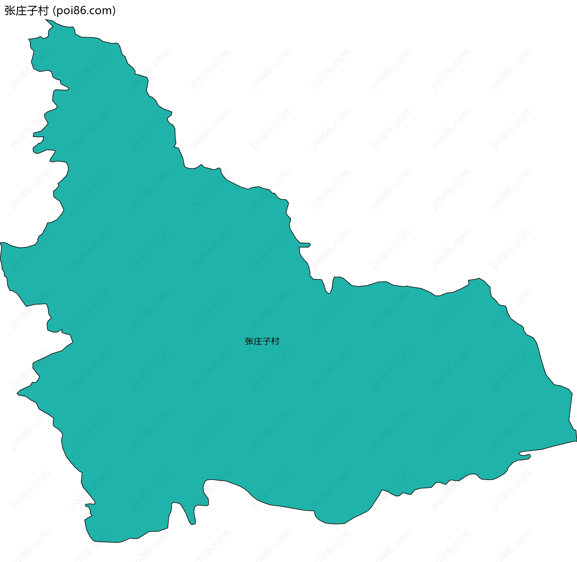 张庄子村边界地图