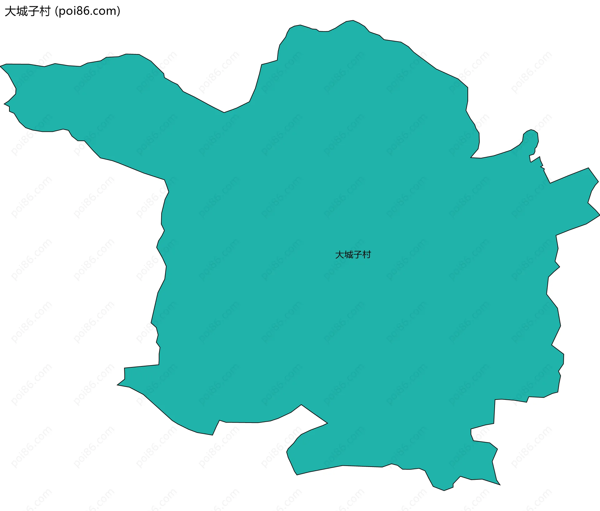 大城子村边界地图