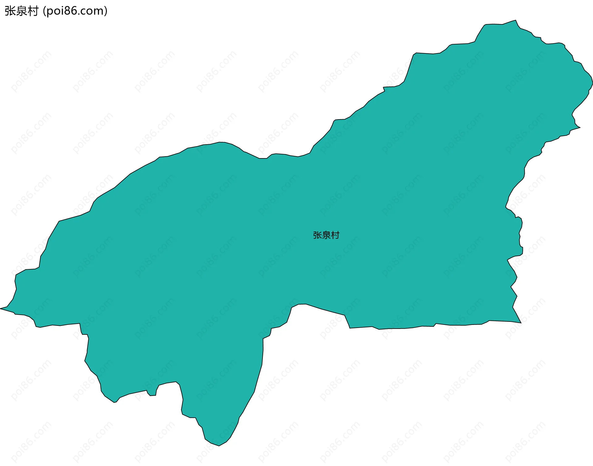 张泉村边界地图