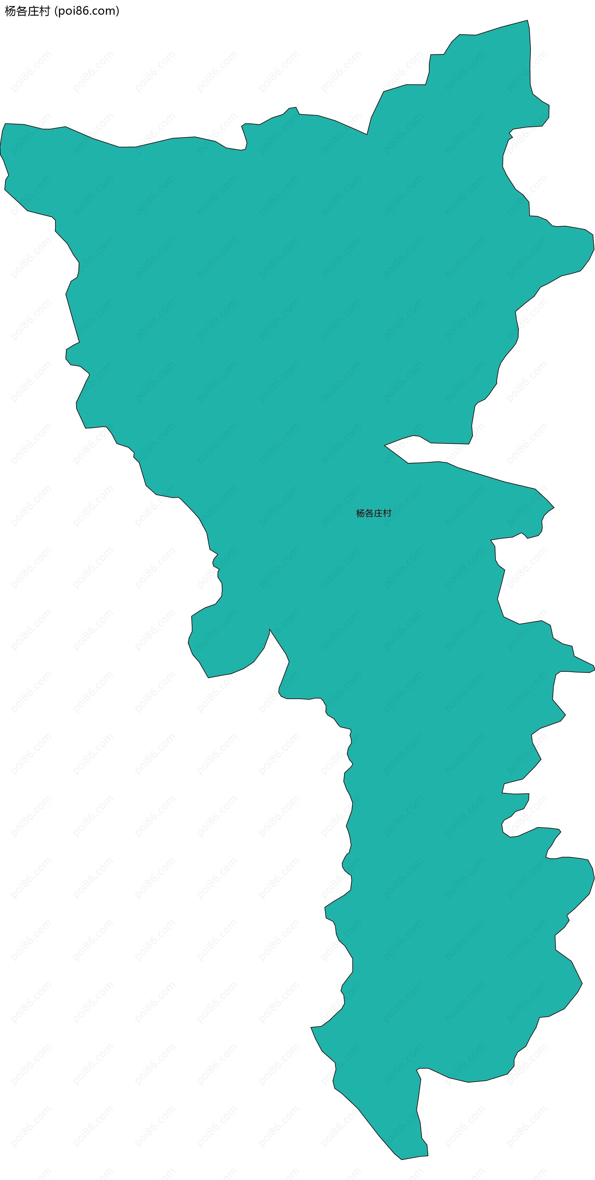 杨各庄村边界地图