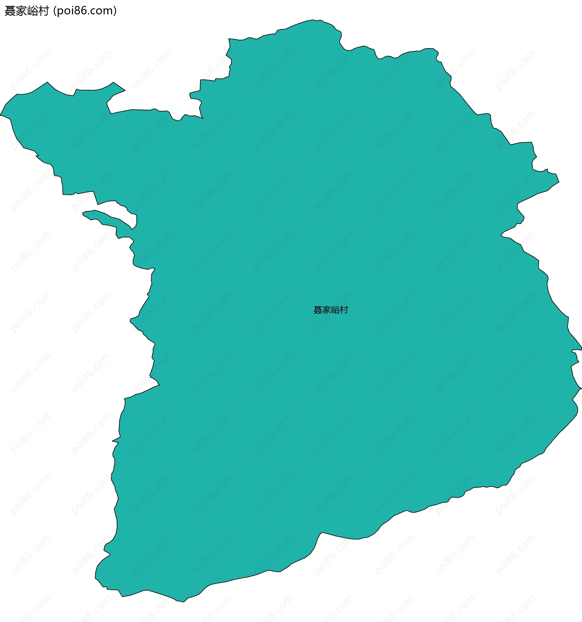 聂家峪村边界地图