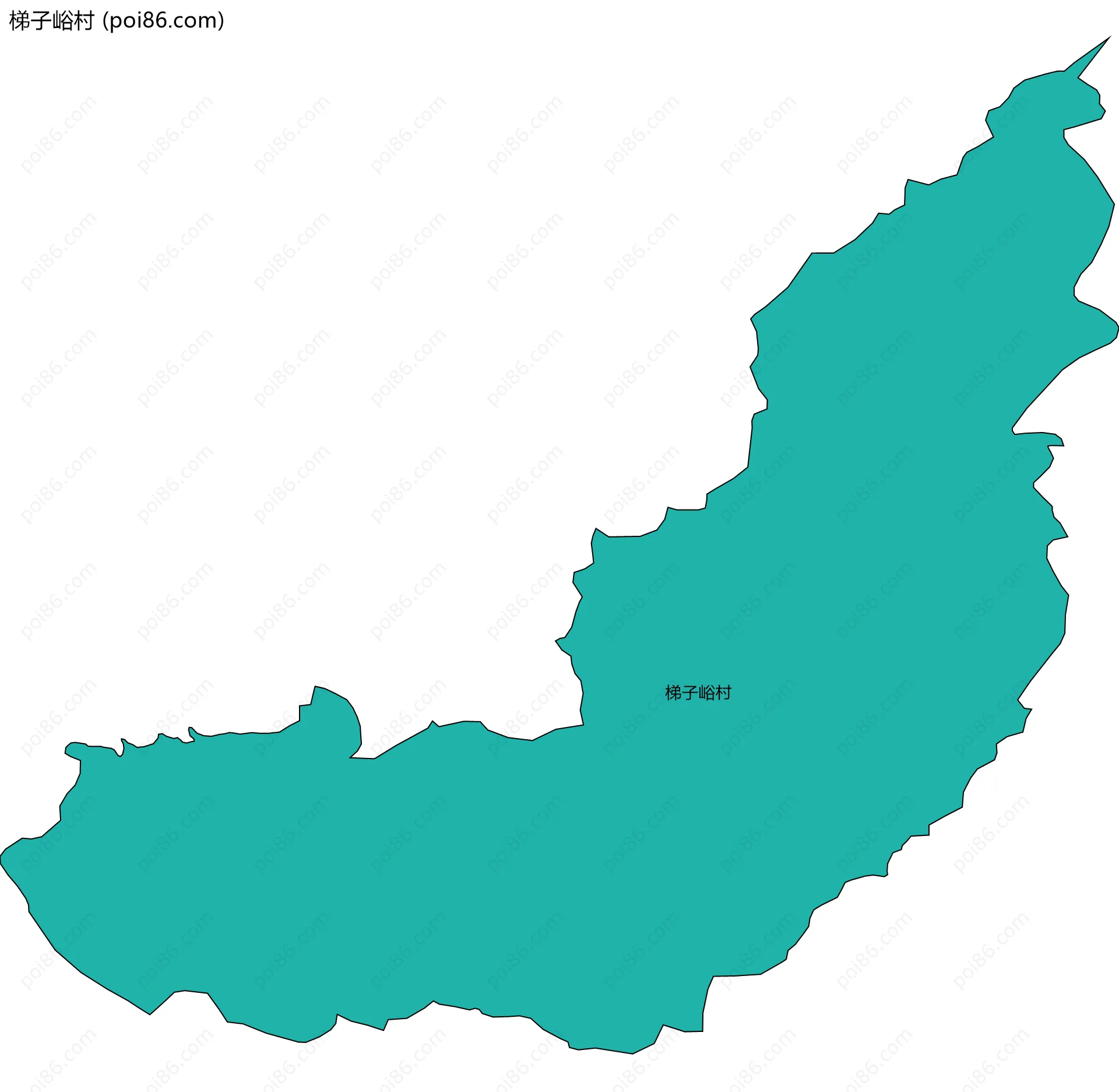梯子峪村边界地图