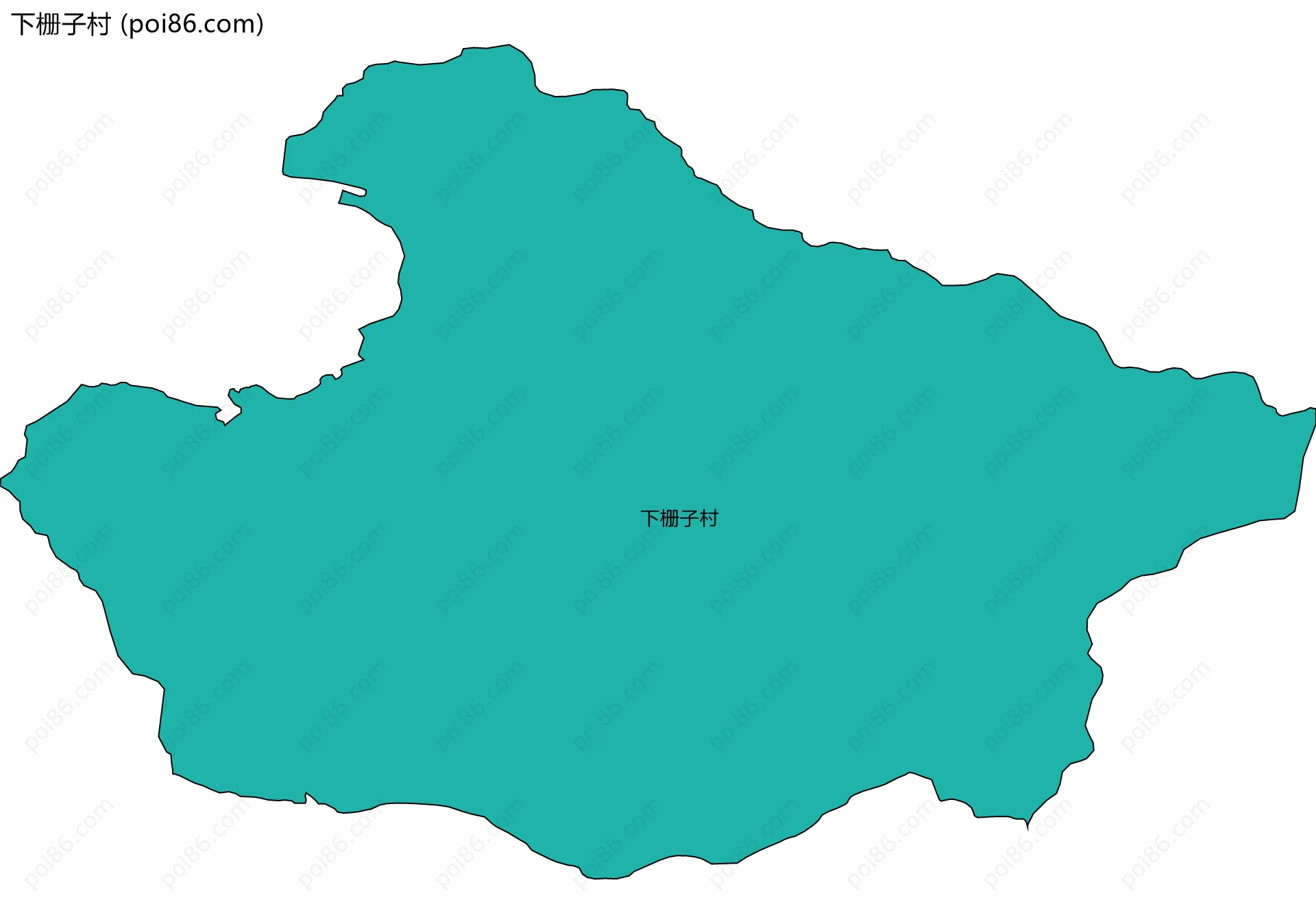 下栅子村边界地图