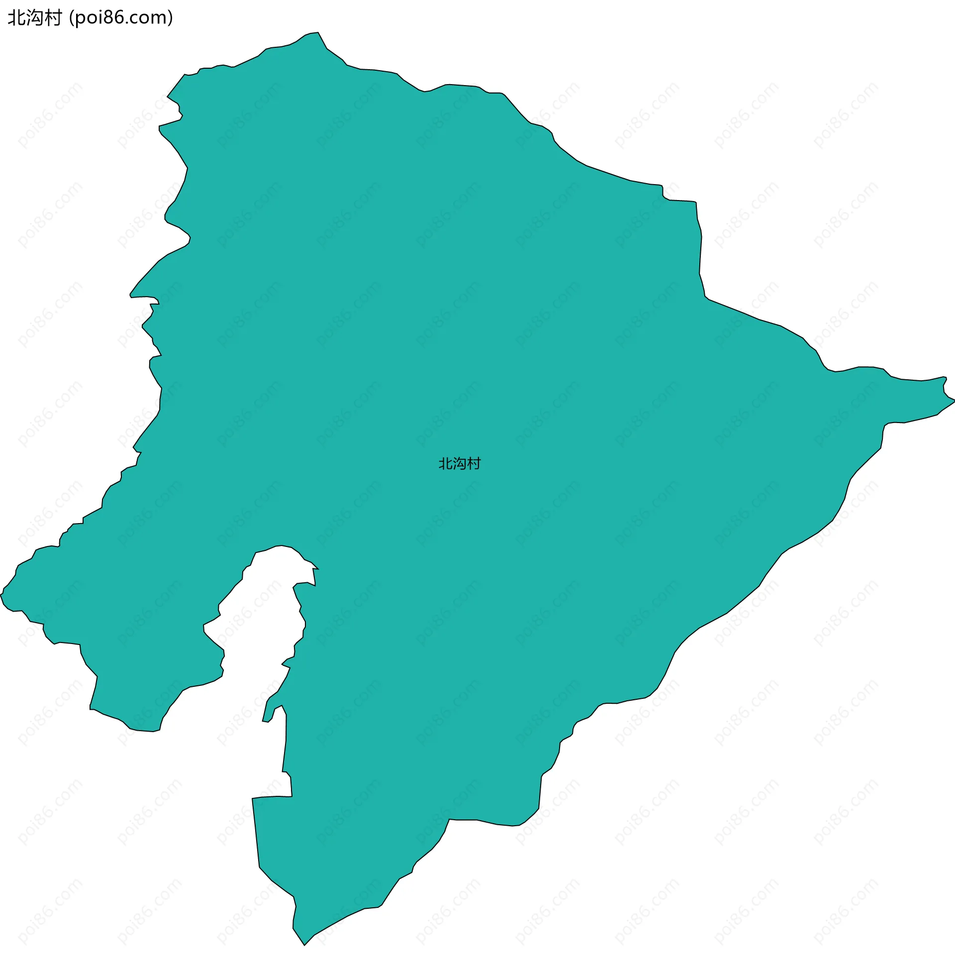 北沟村边界地图