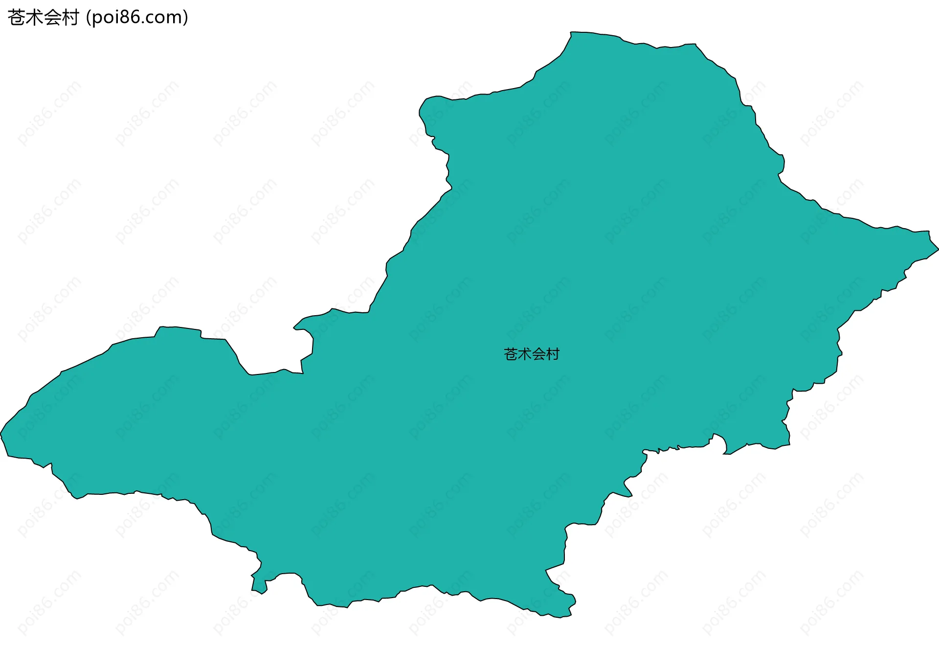 苍术会村边界地图