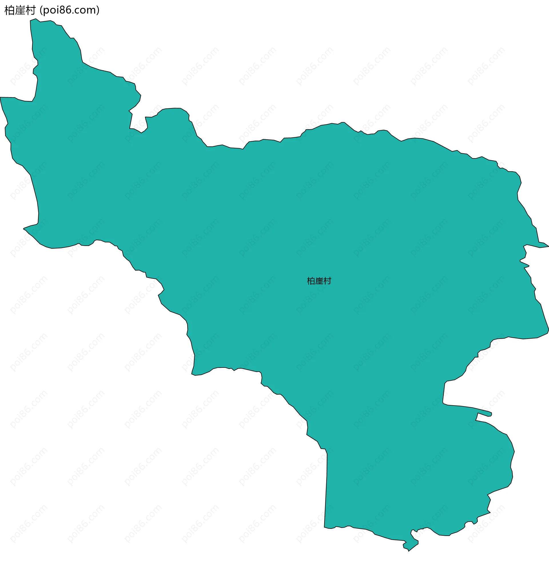 柏崖村边界地图