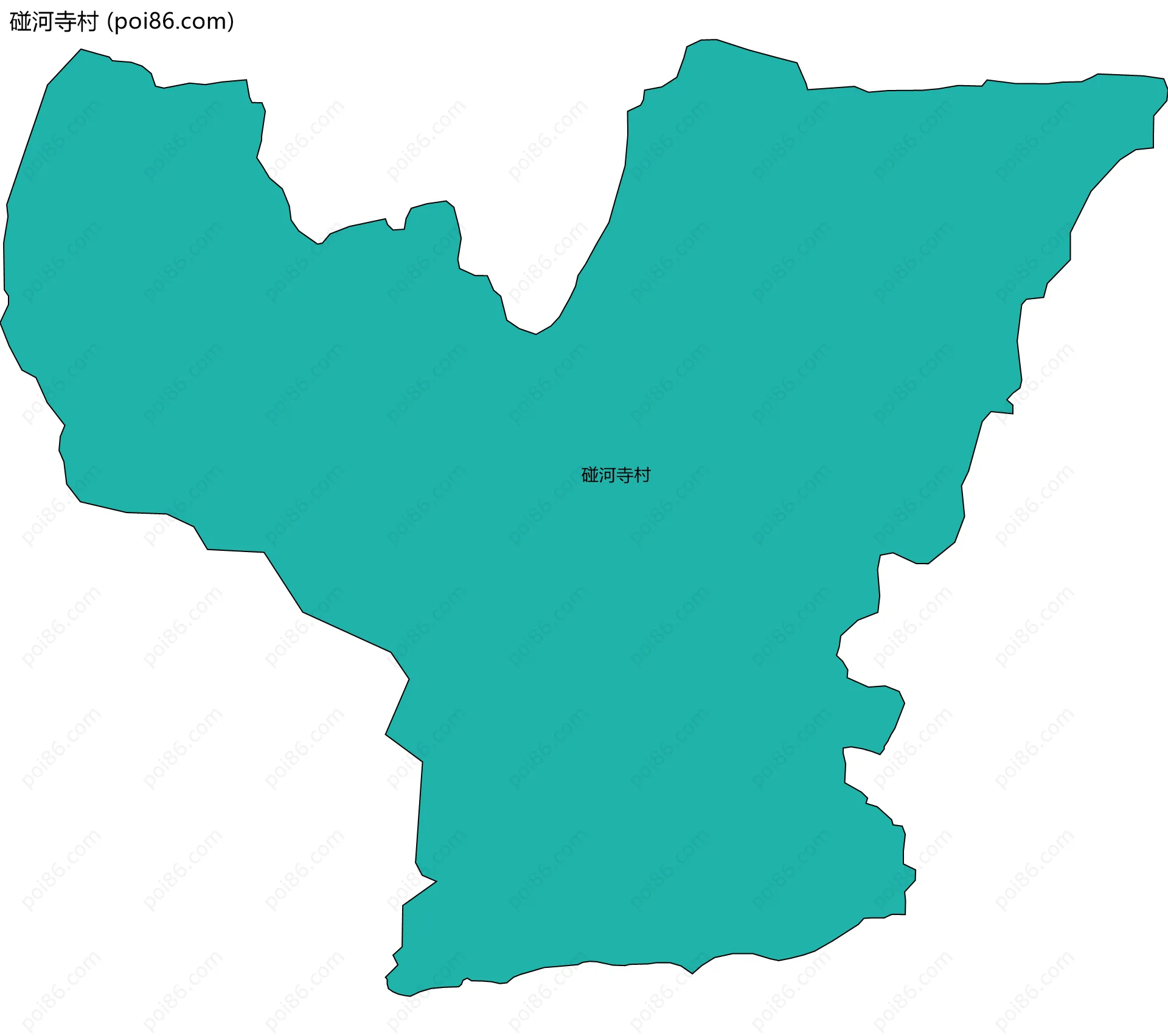 碰河寺村边界地图