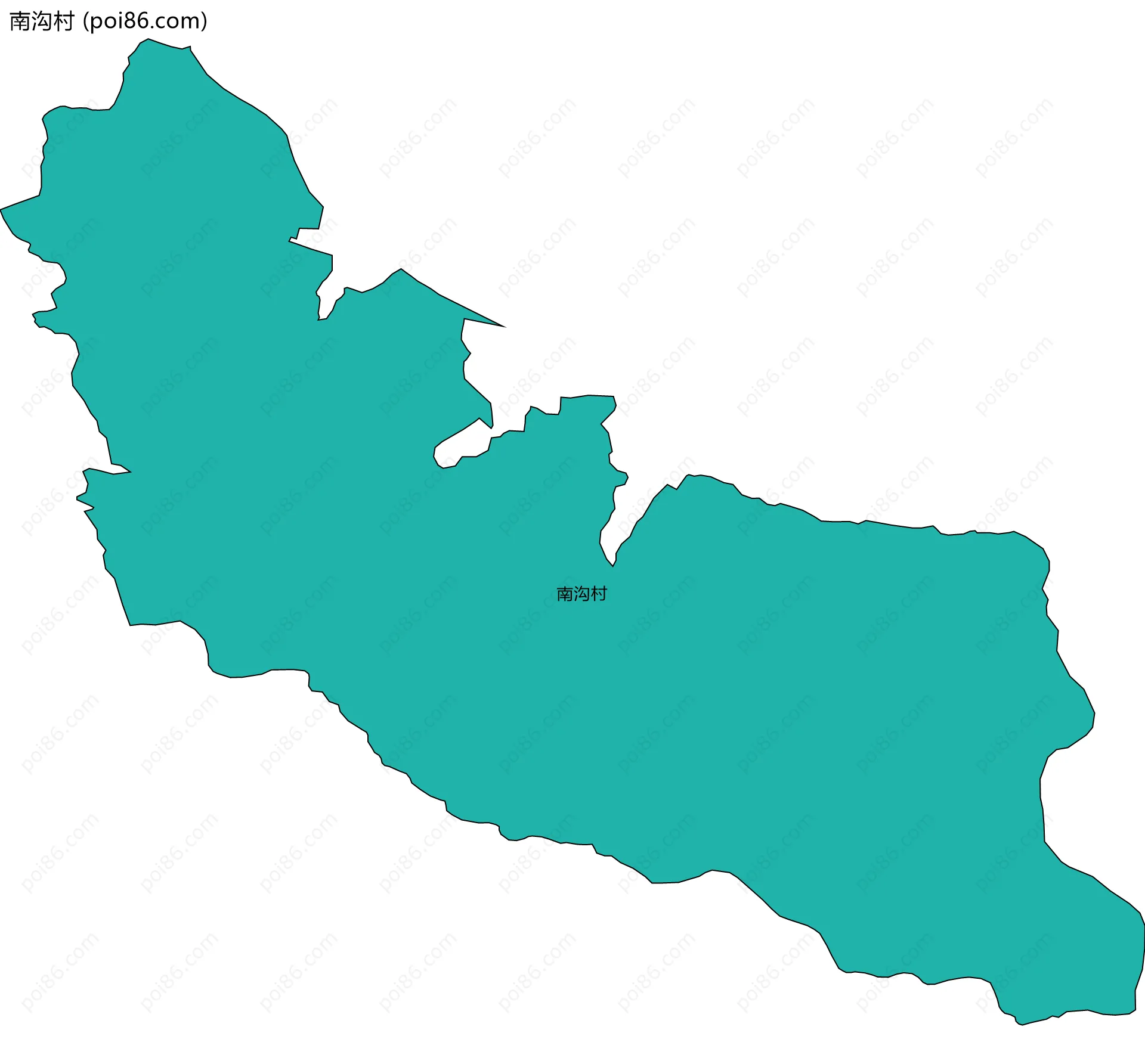 南沟村边界地图