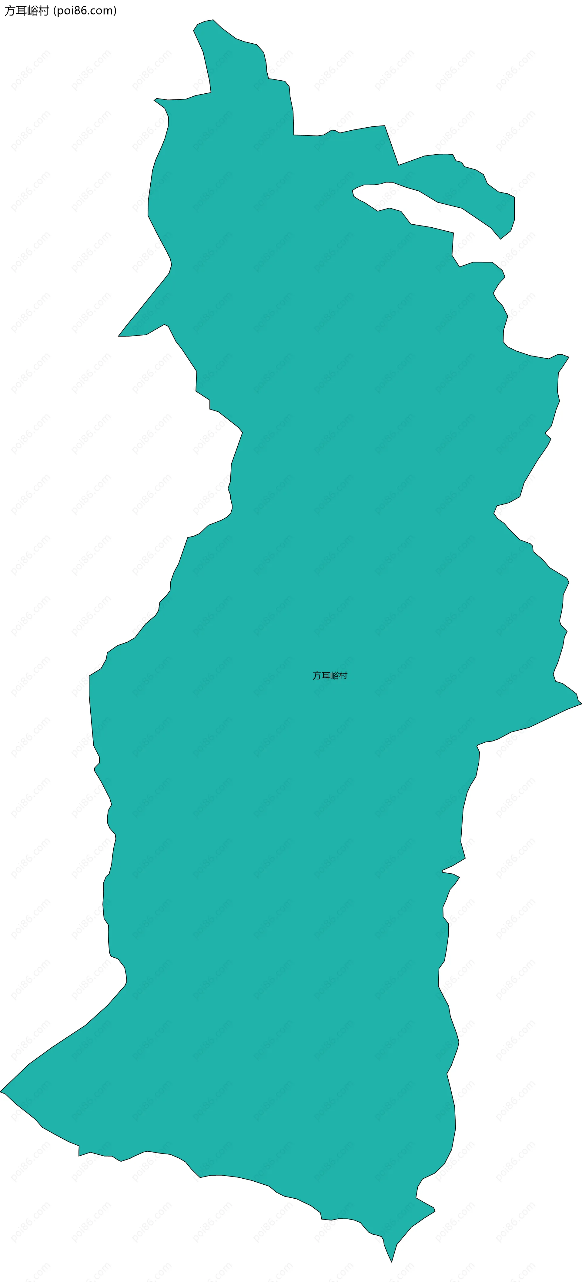 方耳峪村边界地图