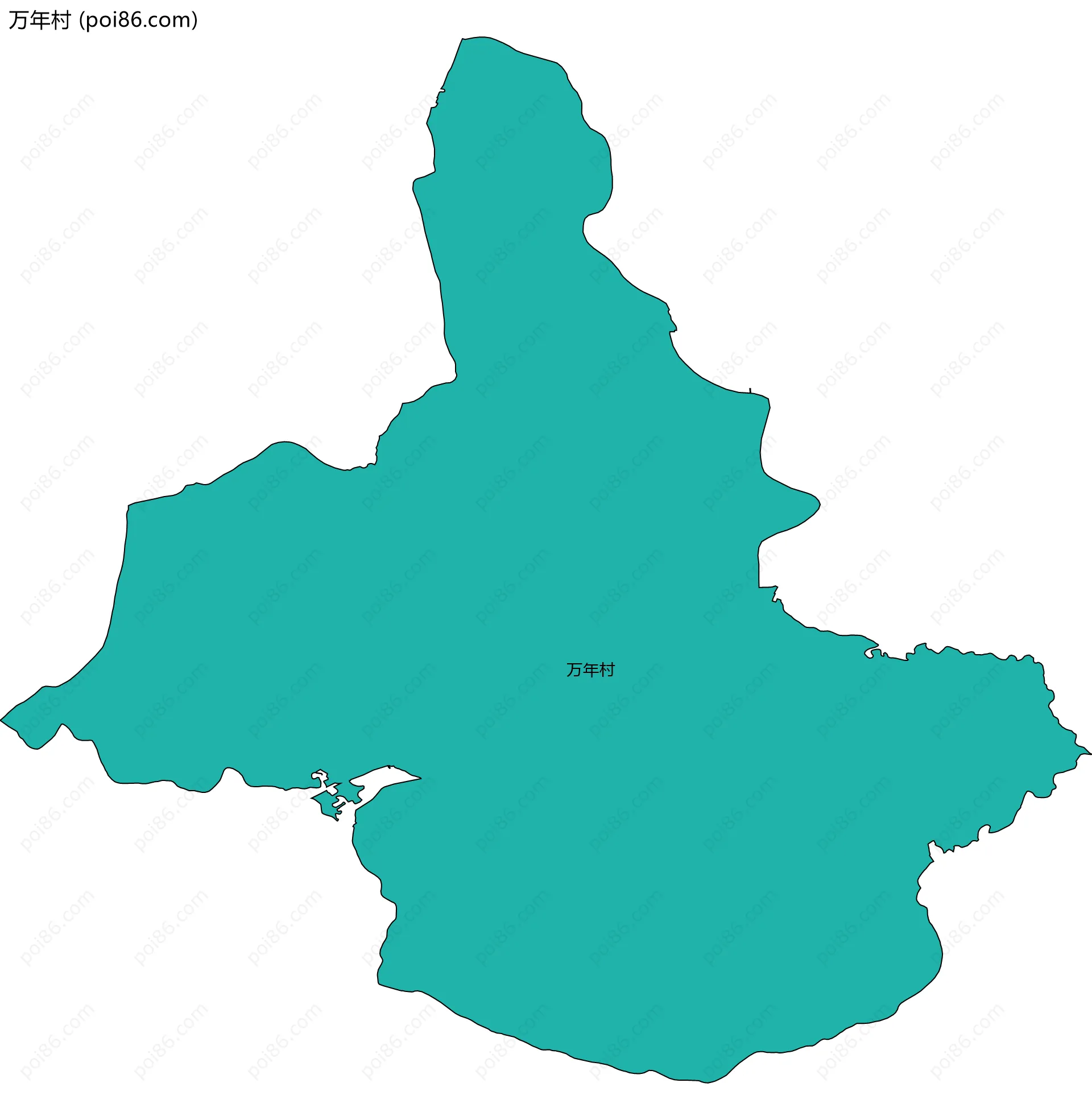 万年村边界地图
