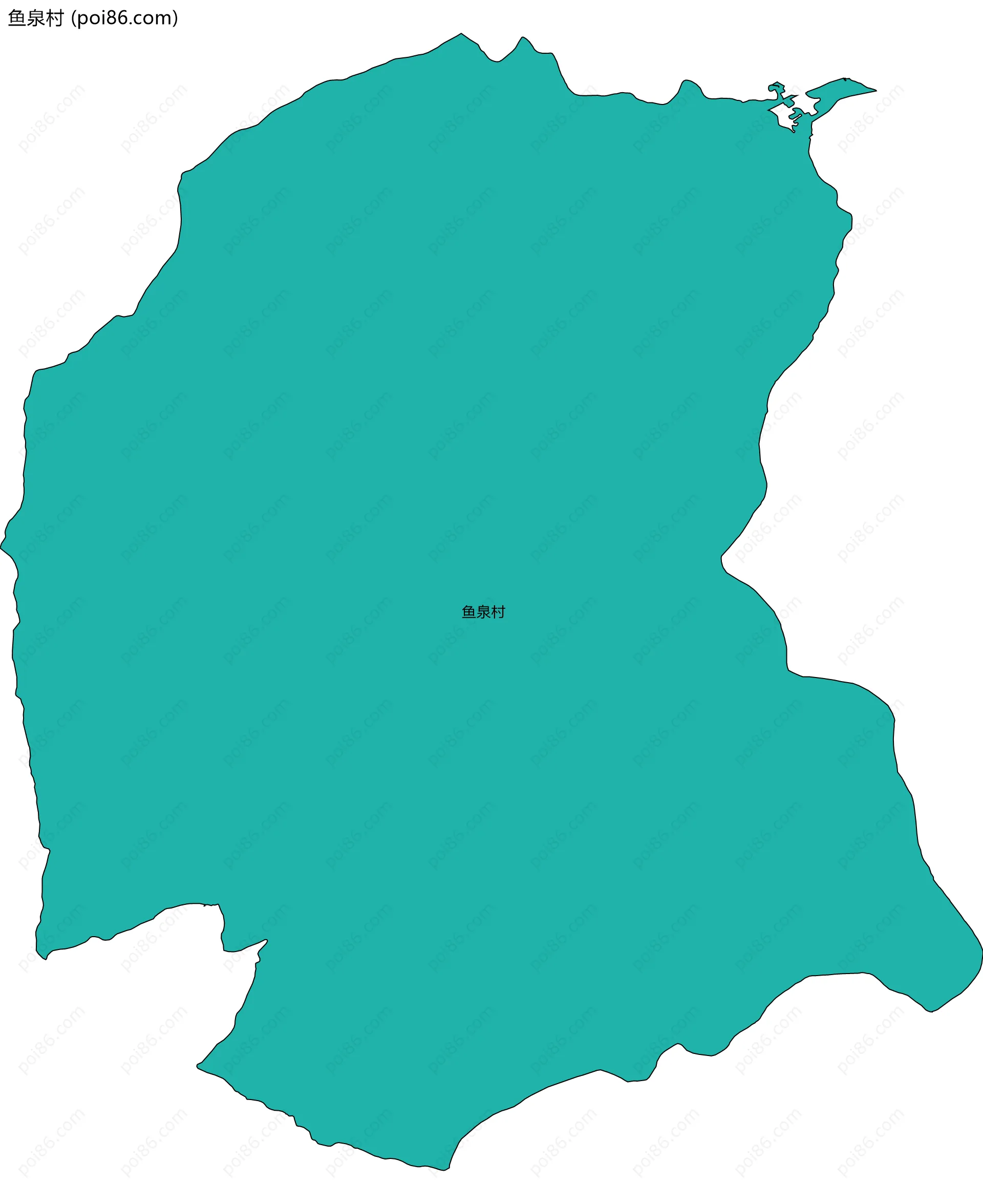 鱼泉村边界地图