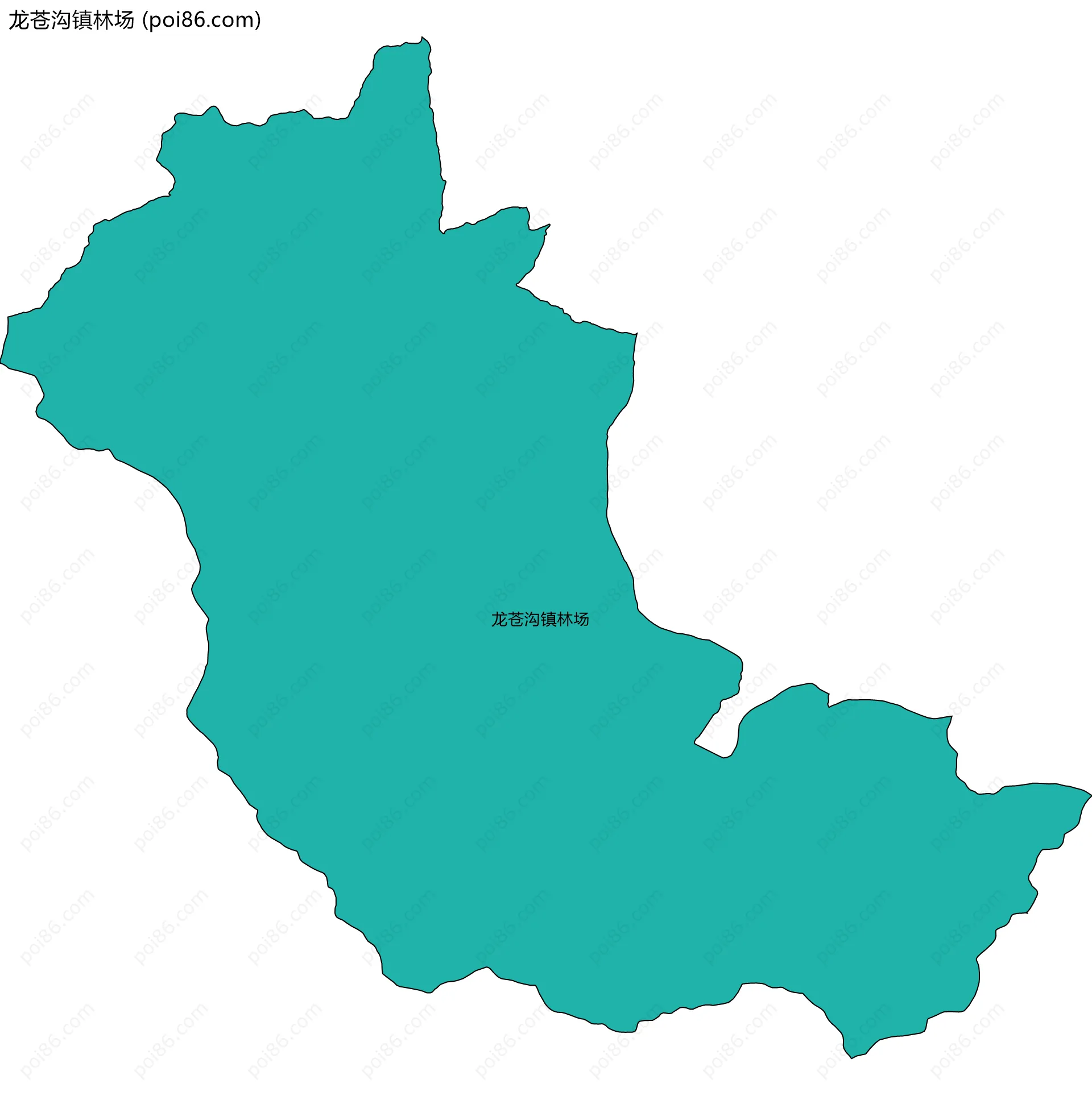 龙苍沟镇林场边界地图