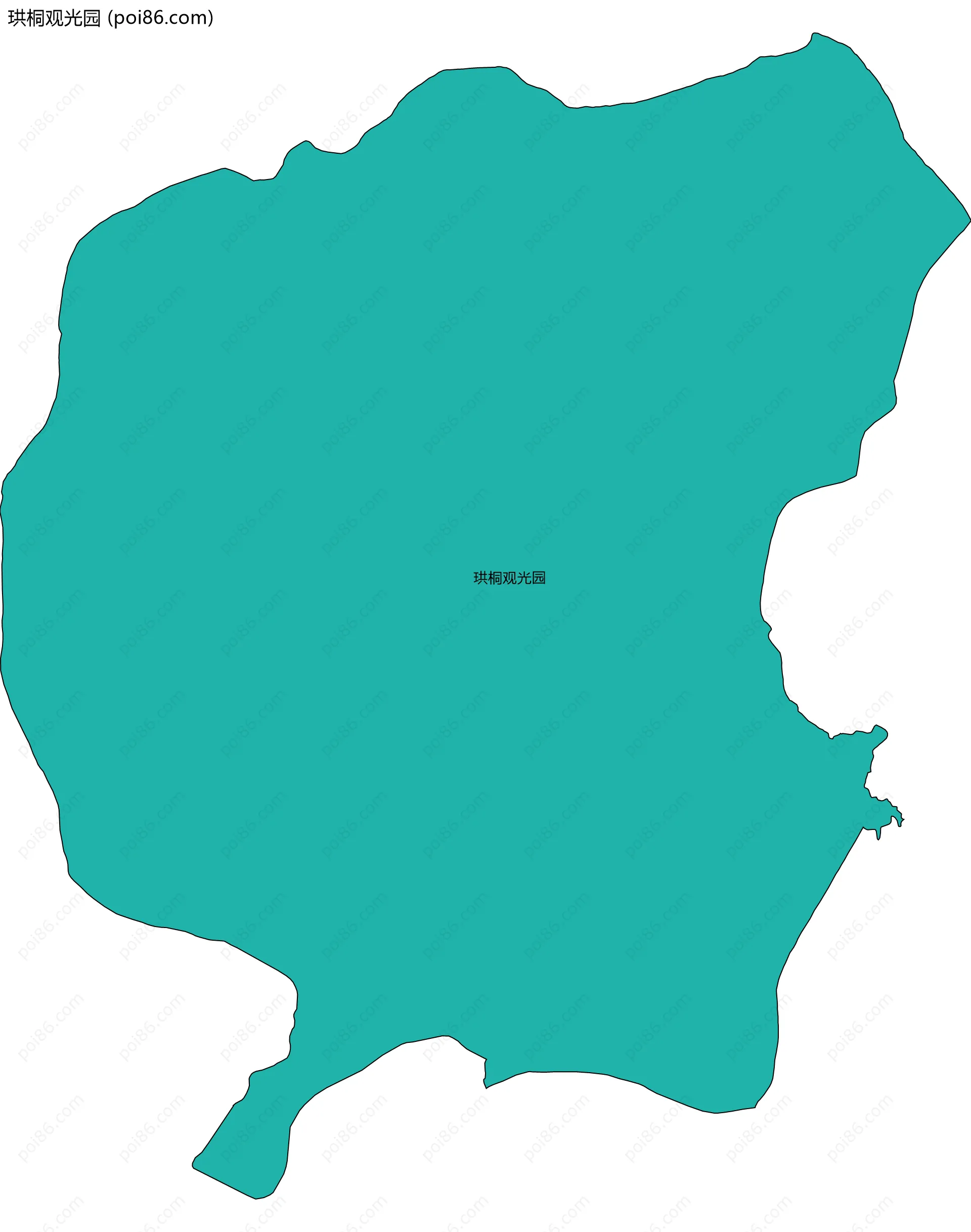 珙桐观光园边界地图