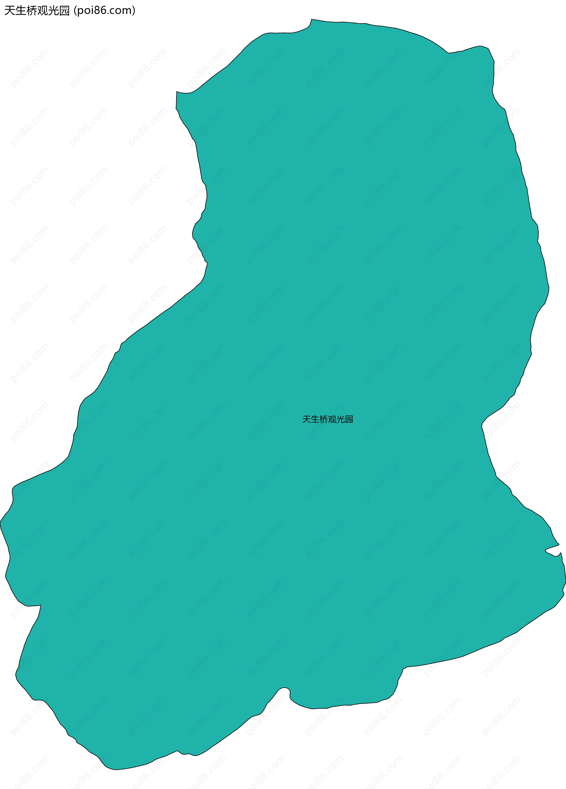 天生桥观光园边界地图