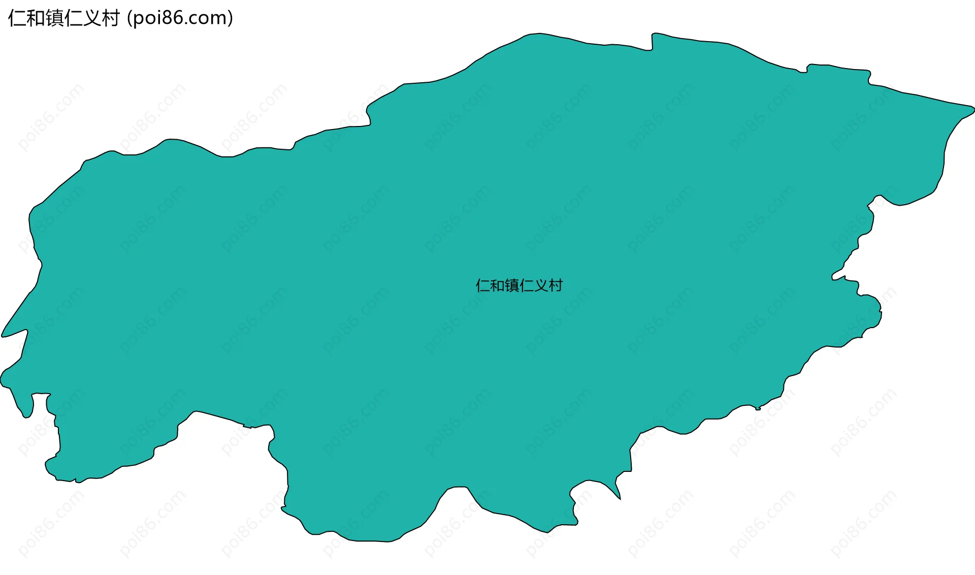 仁和镇仁义村边界地图