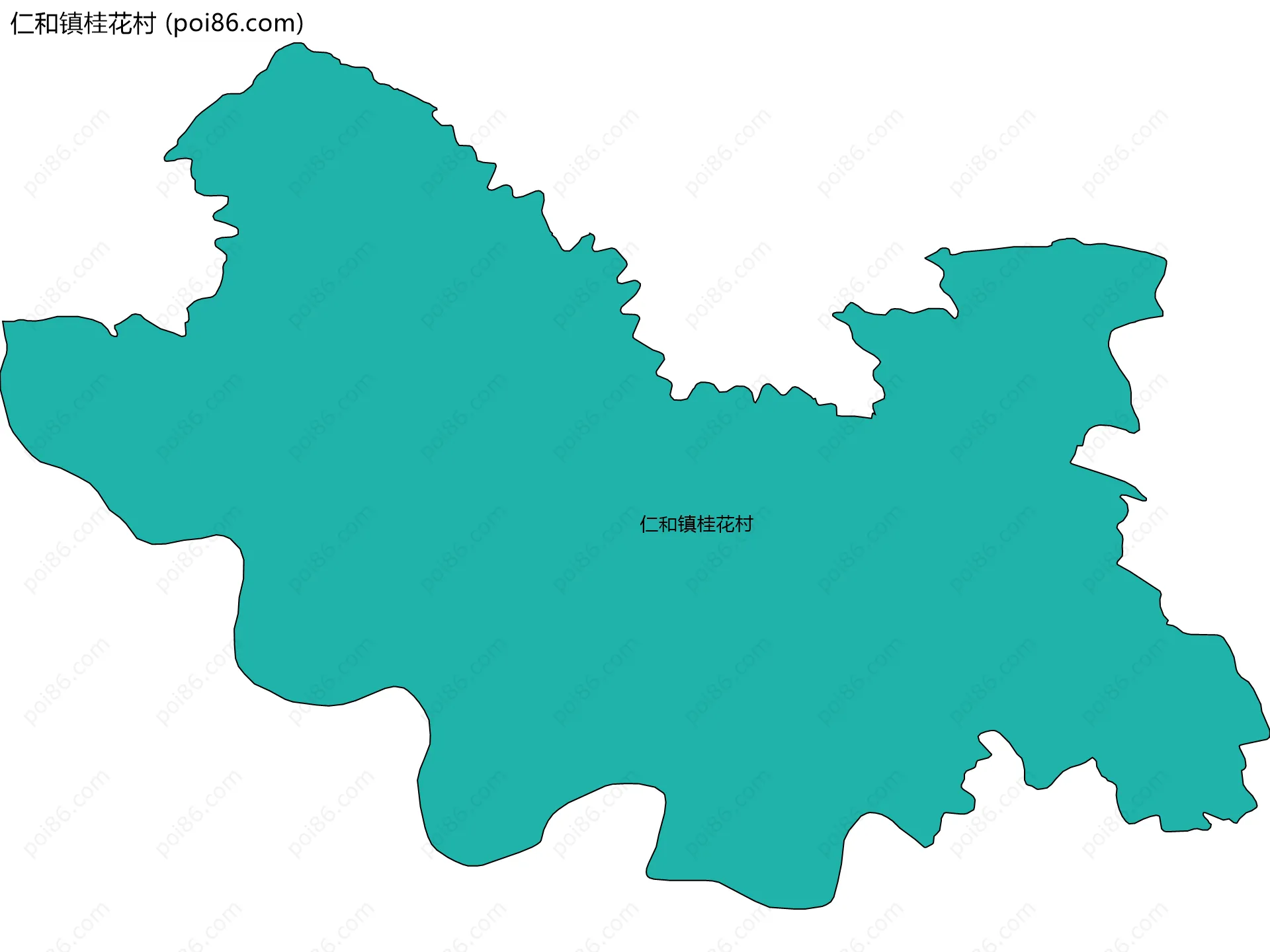 仁和镇桂花村边界地图