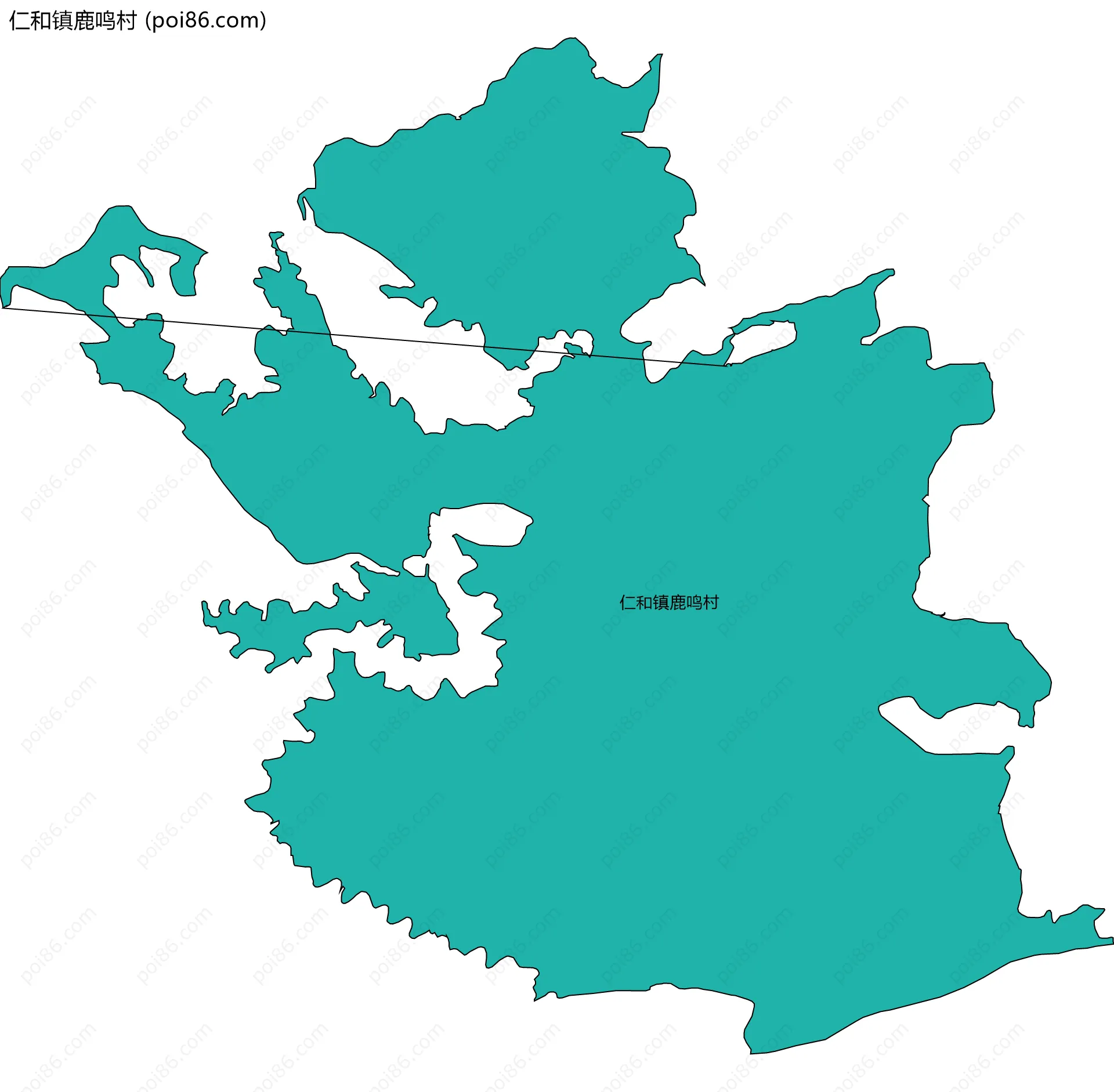 仁和镇鹿鸣村边界地图