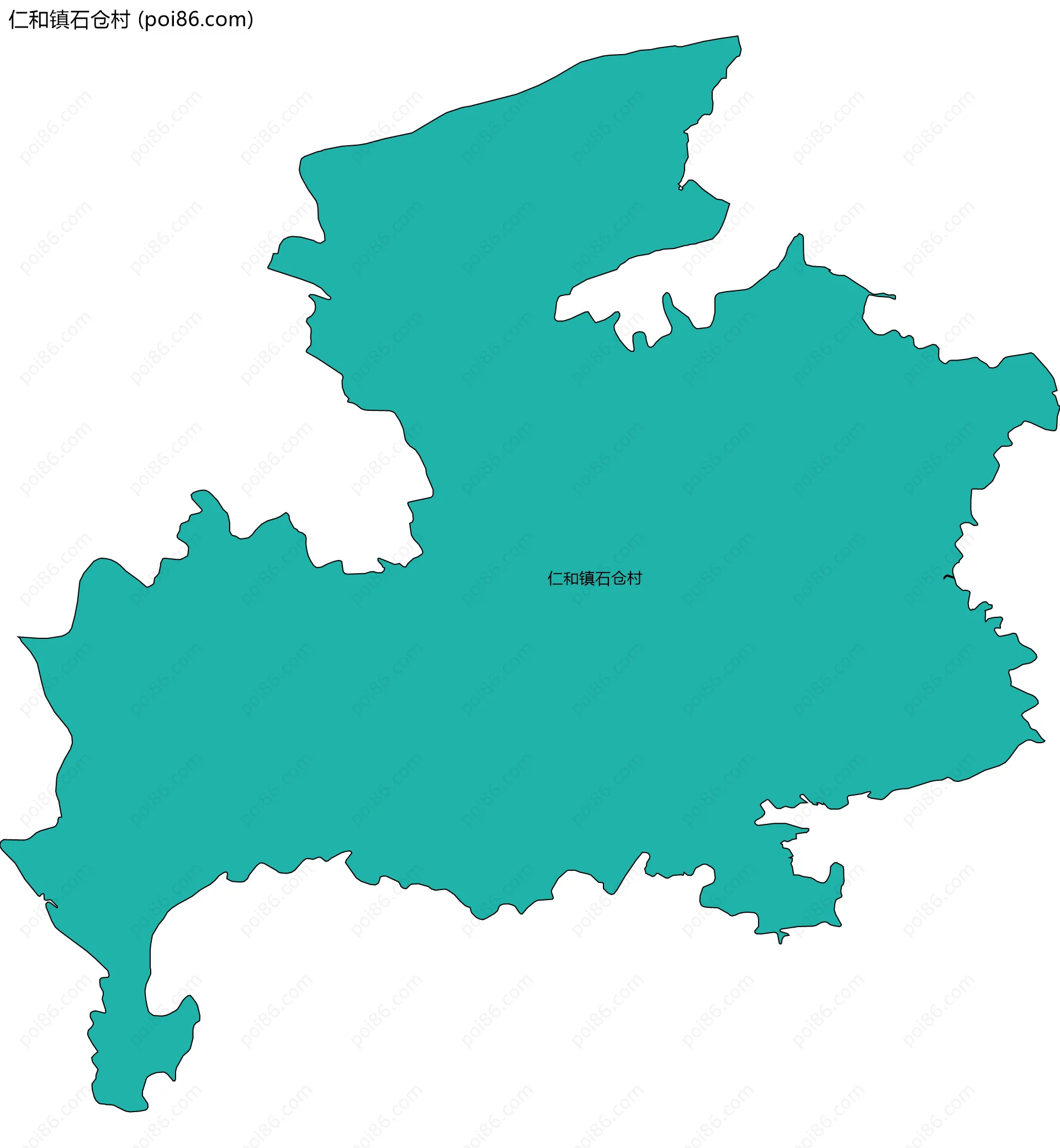 仁和镇石仓村边界地图