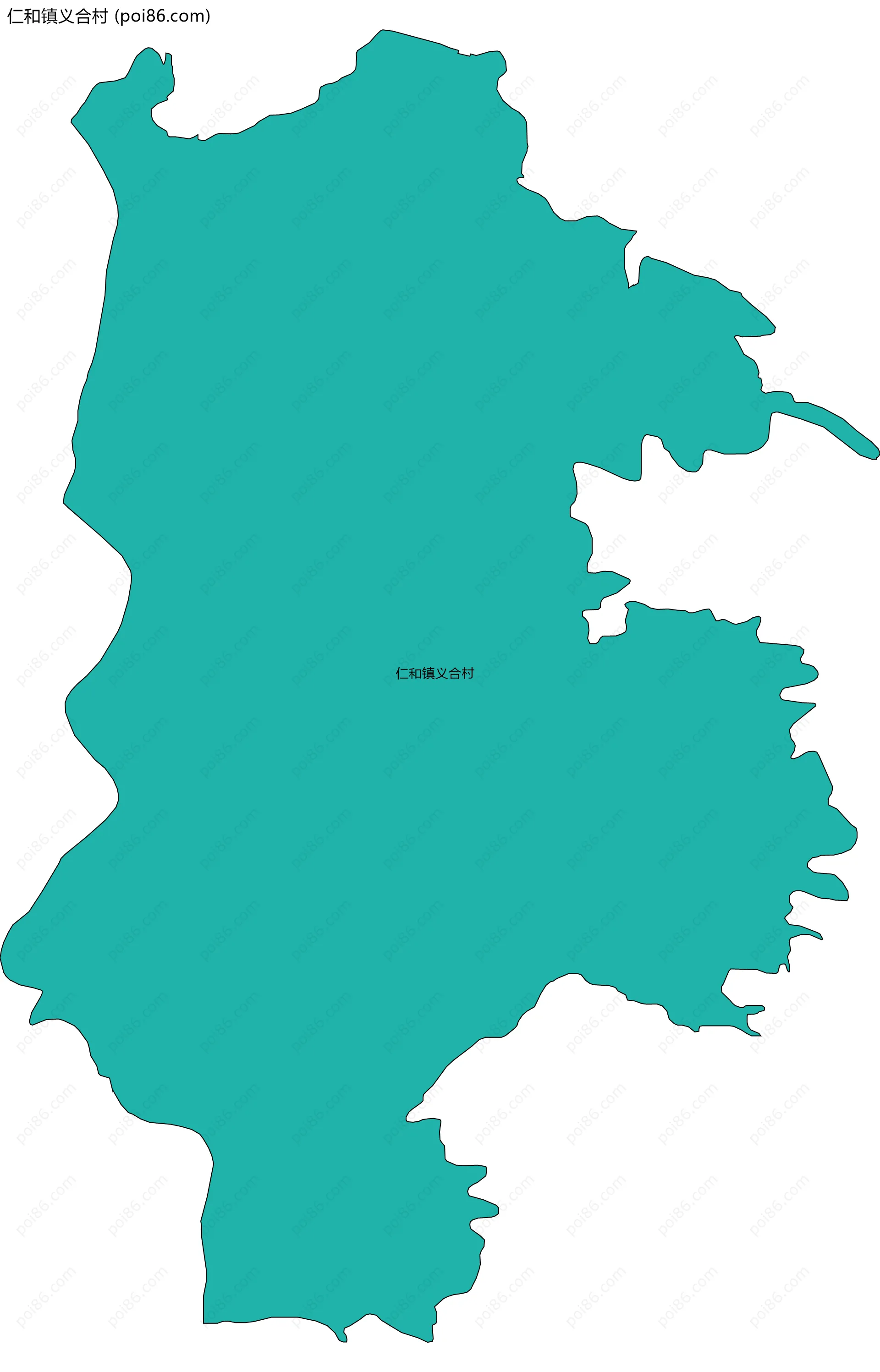 仁和镇义合村边界地图