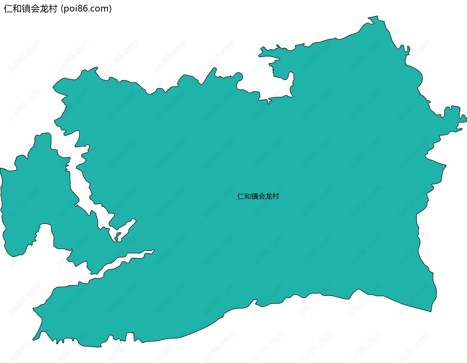 仁和镇会龙村边界地图