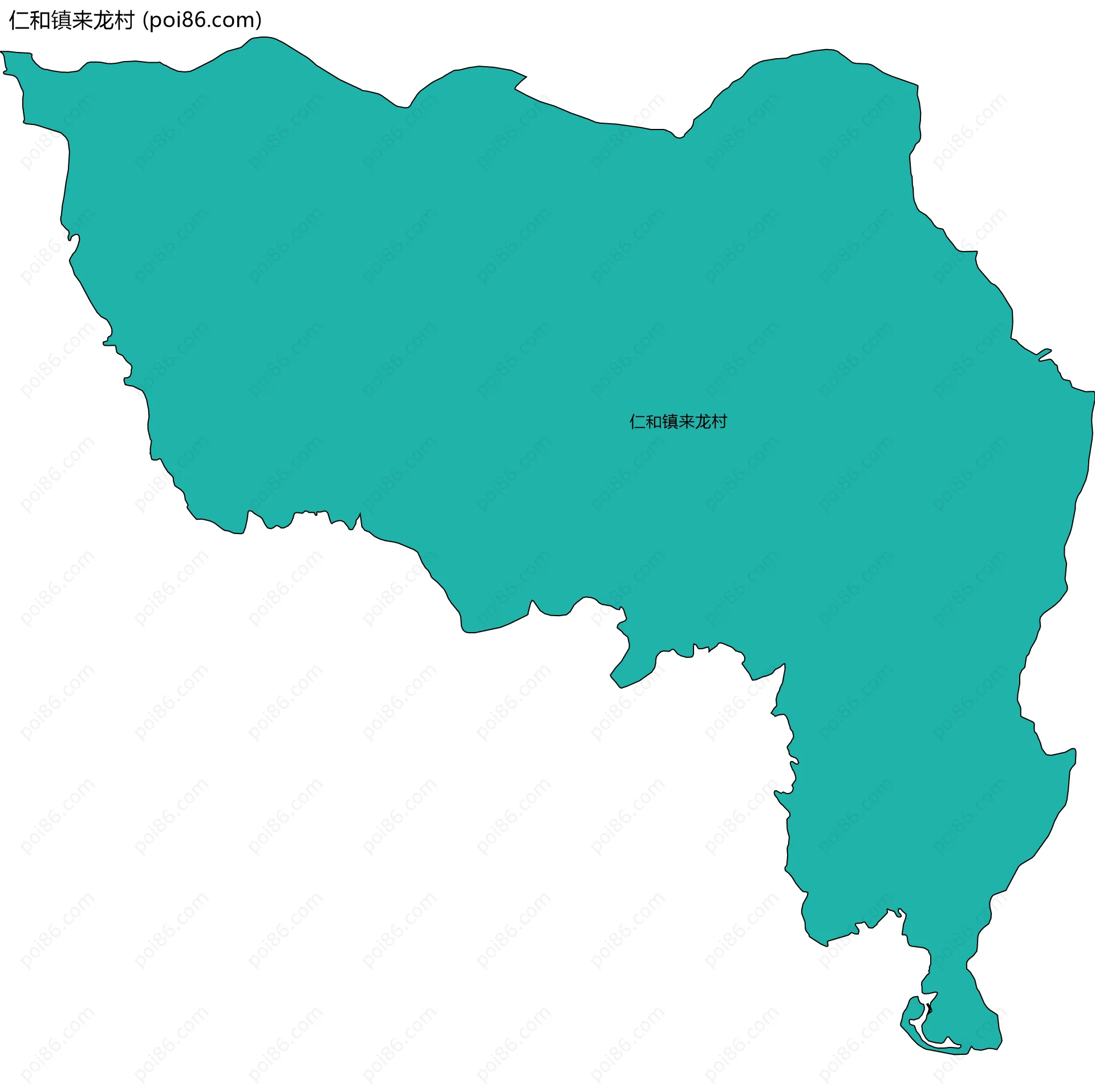 仁和镇来龙村边界地图