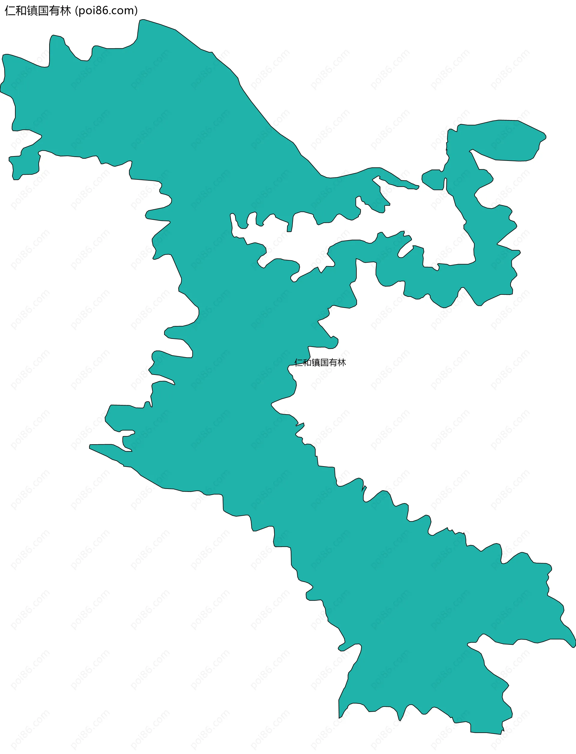 仁和镇国有林边界地图