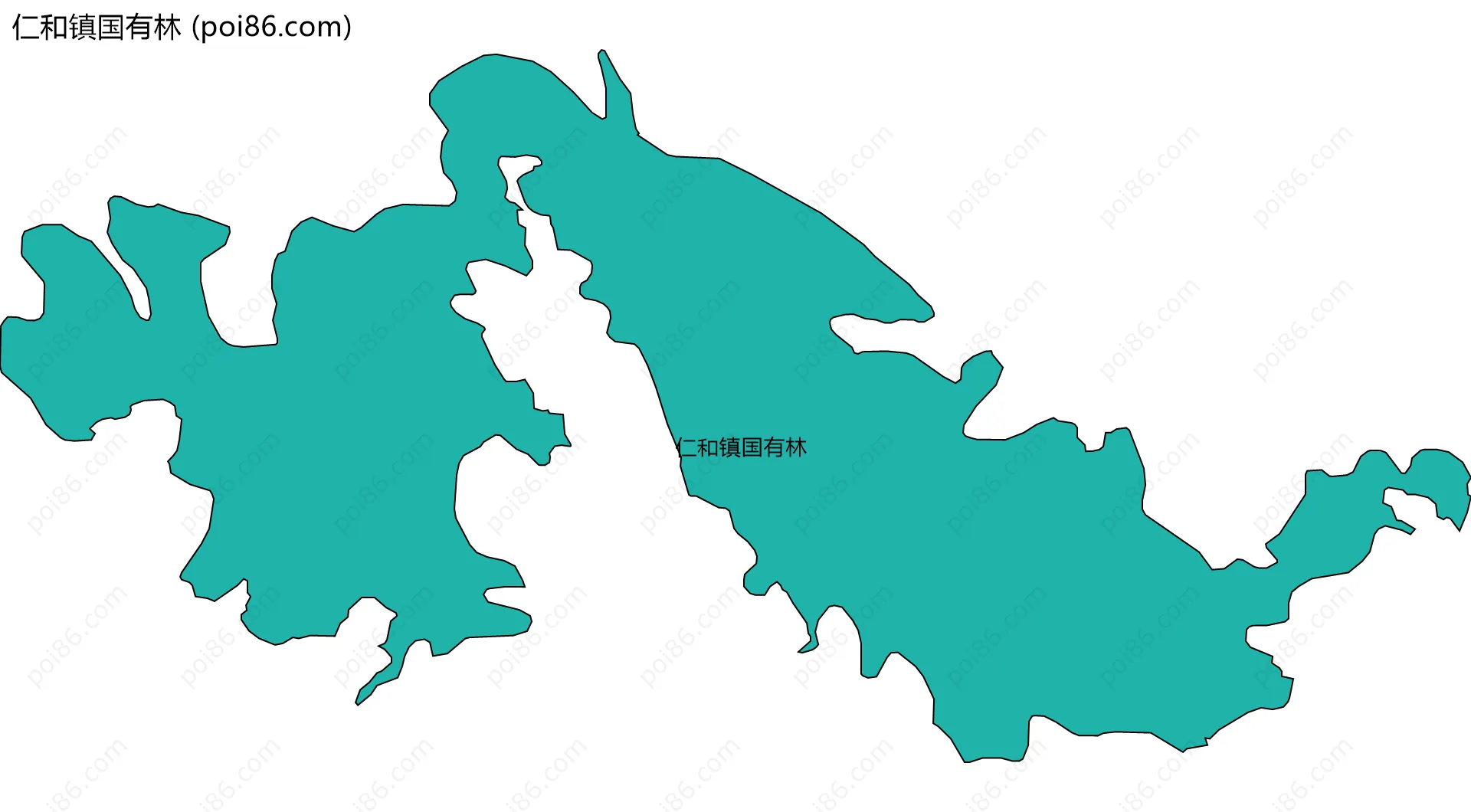 仁和镇国有林边界地图