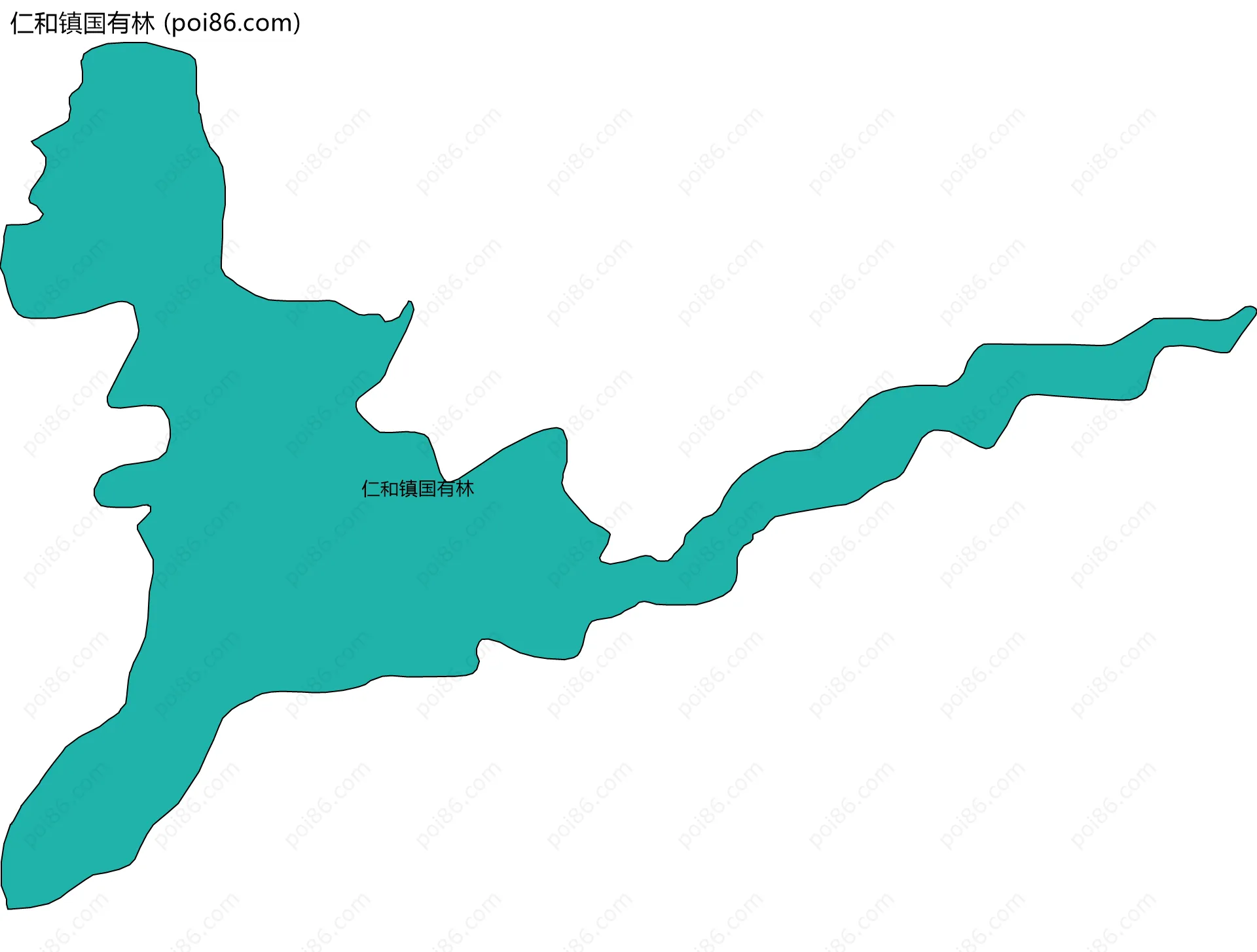 仁和镇国有林边界地图