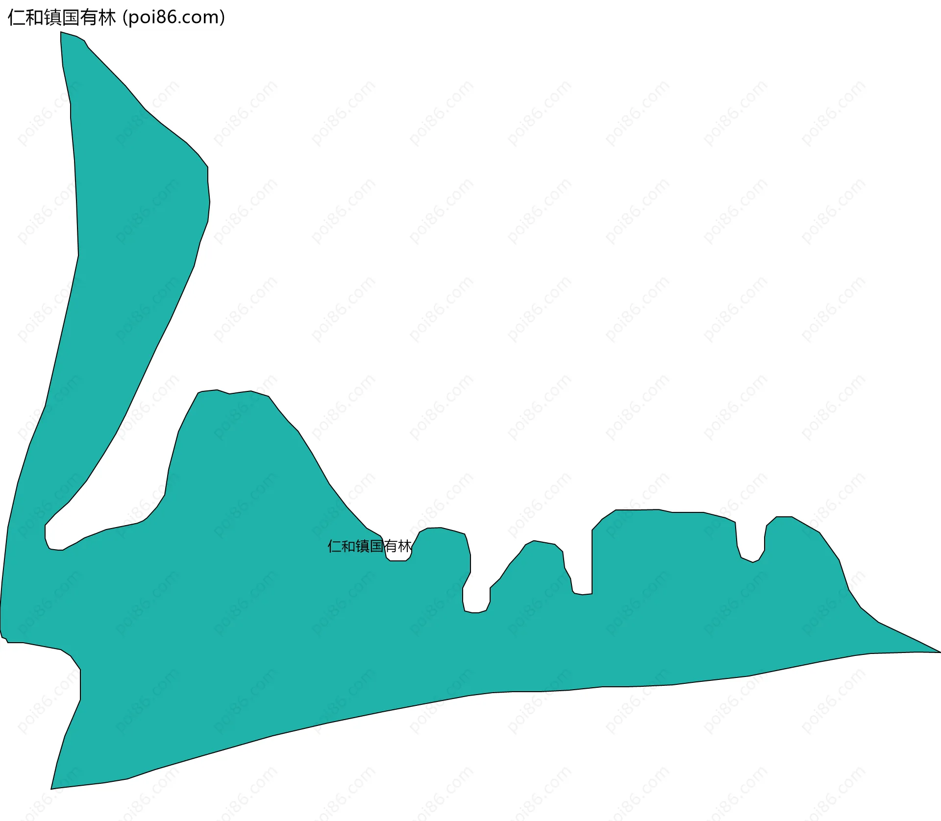 仁和镇国有林边界地图