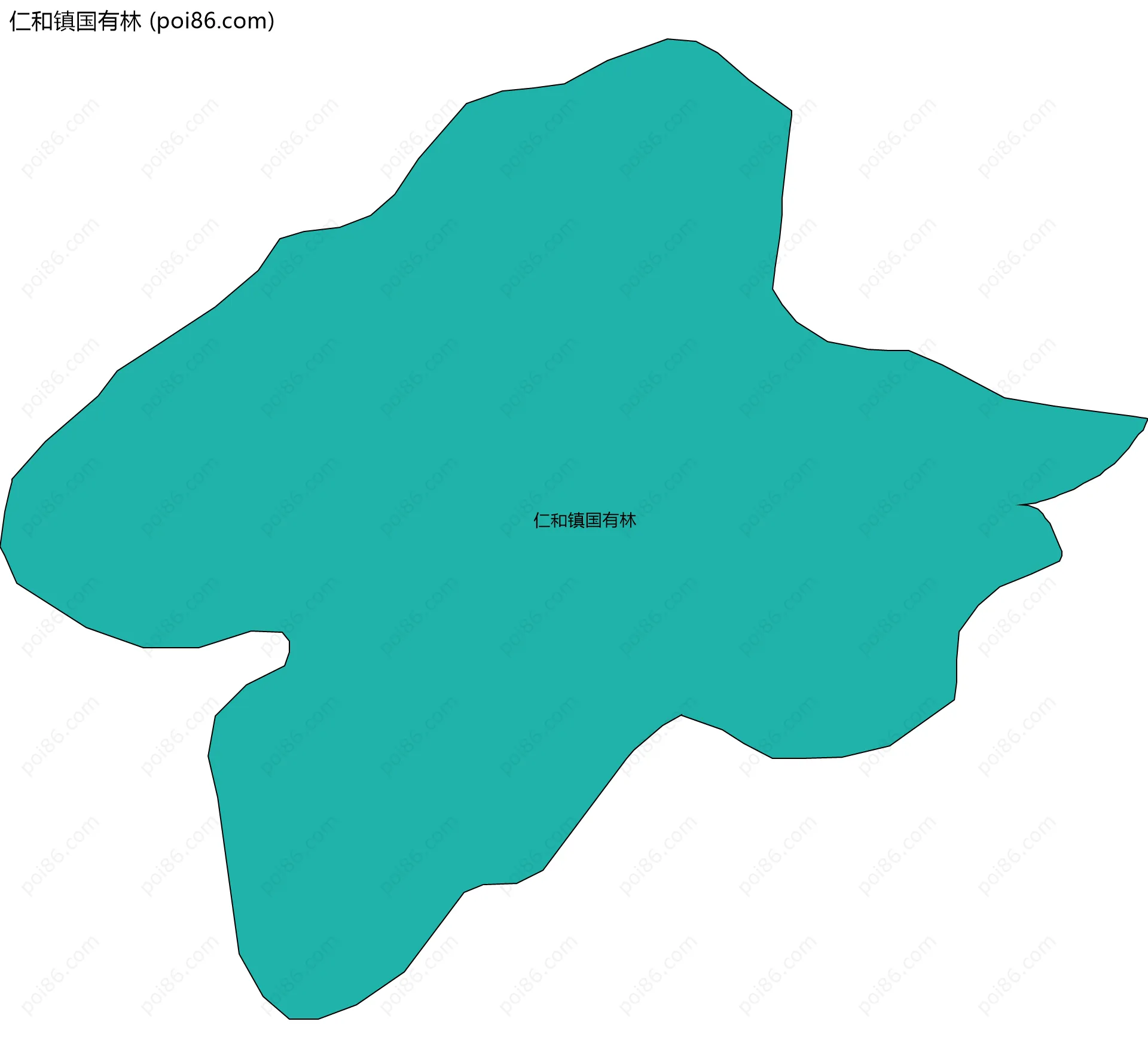 仁和镇国有林边界地图