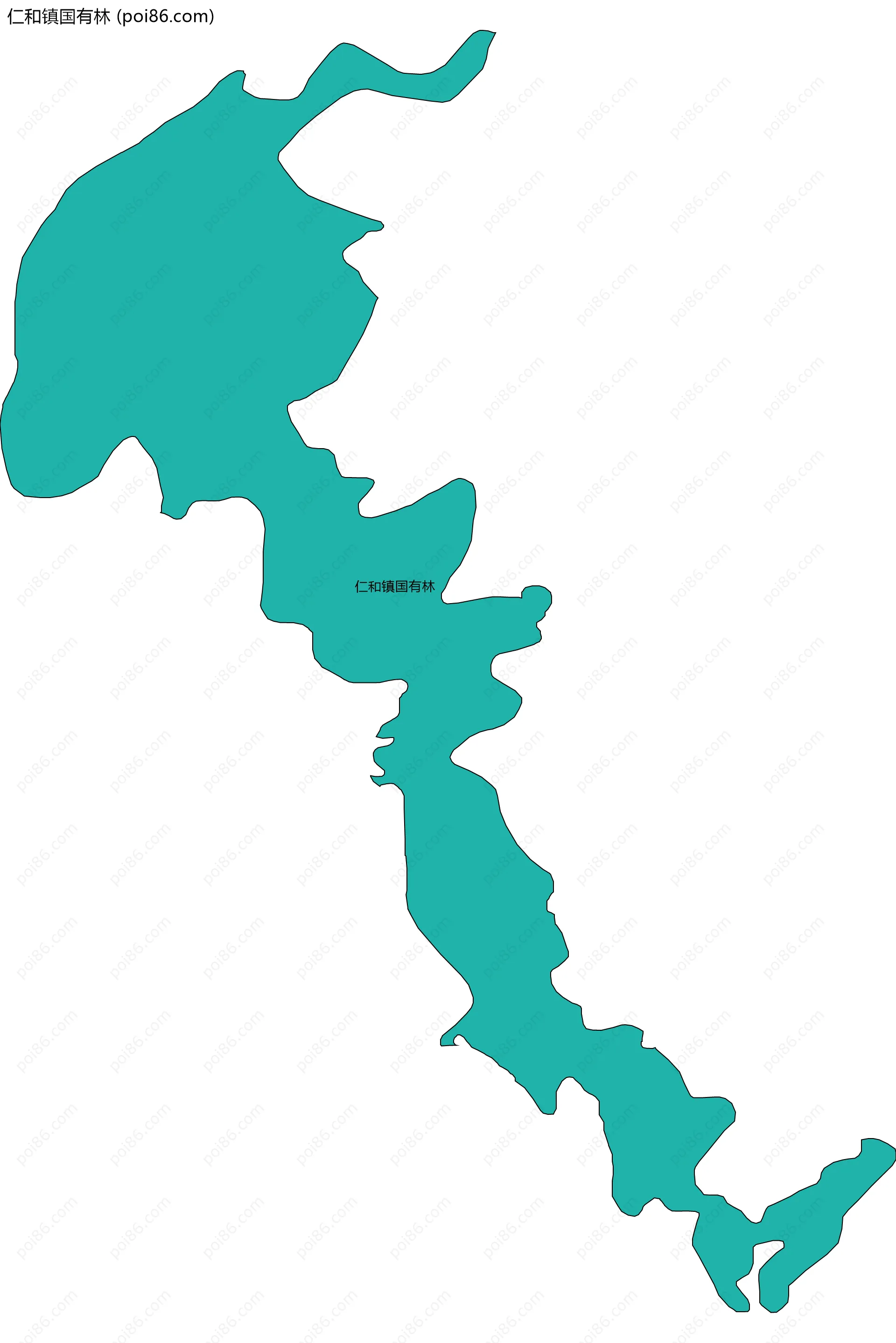 仁和镇国有林边界地图