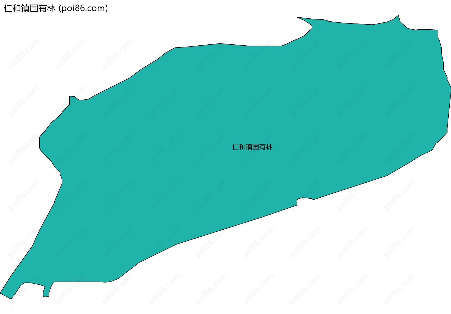 仁和镇国有林边界地图