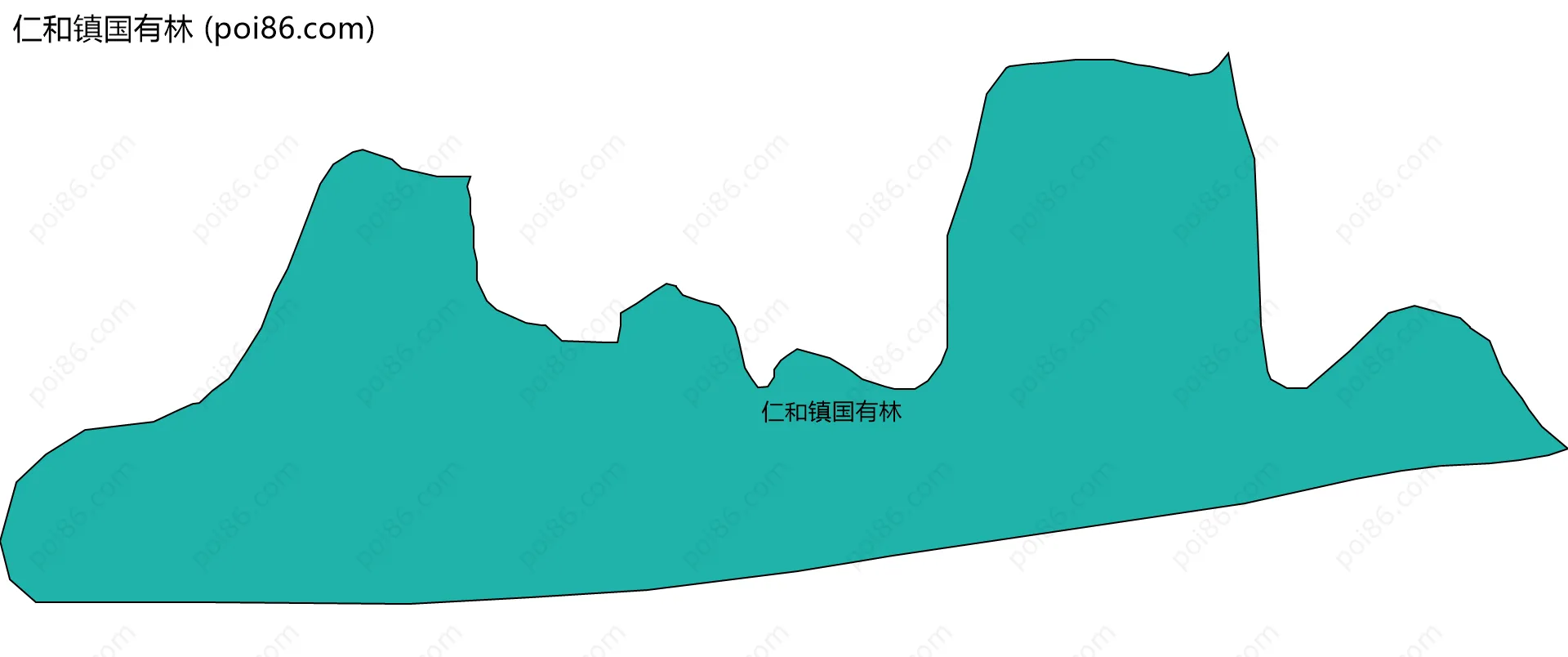 仁和镇国有林边界地图