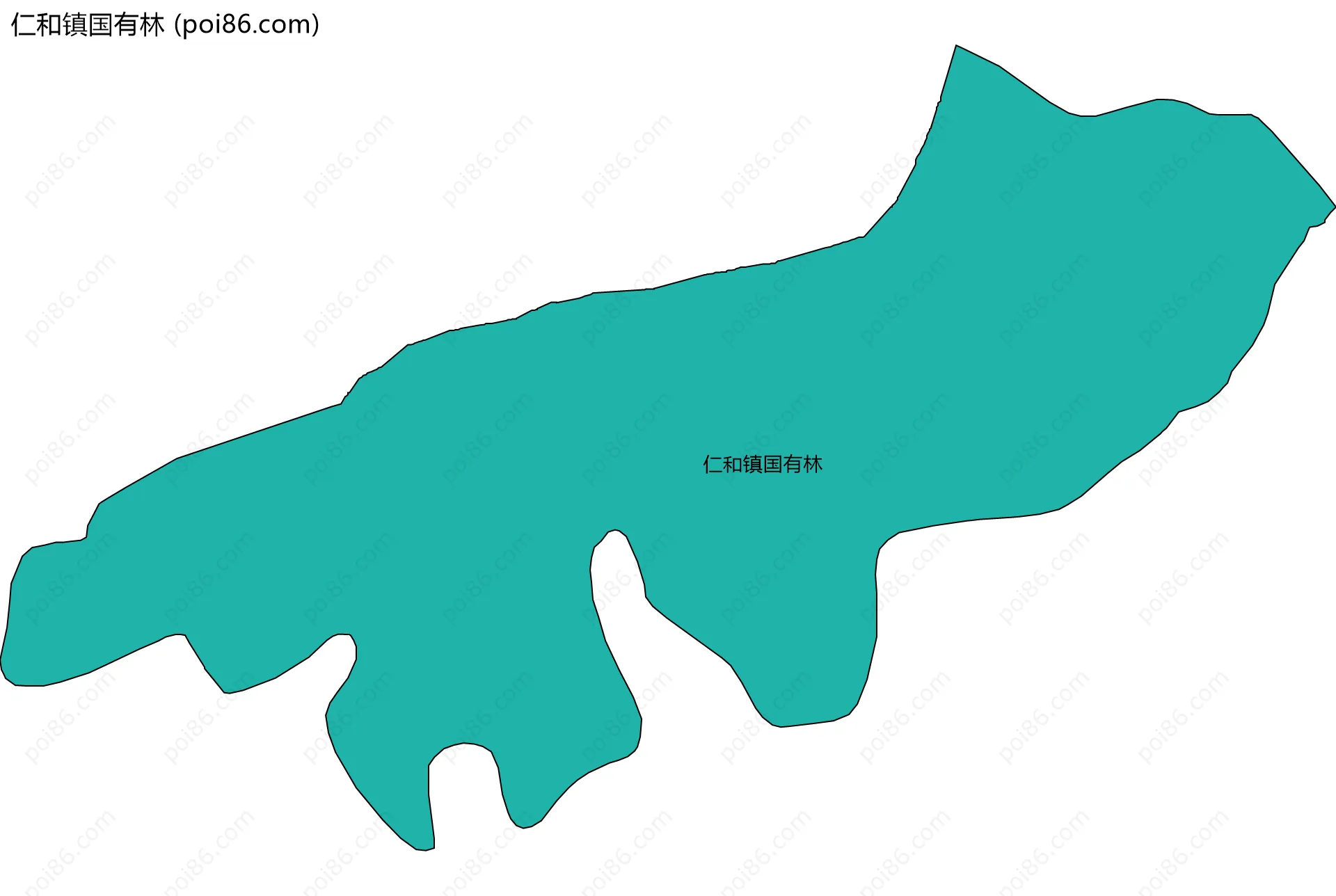 仁和镇国有林边界地图