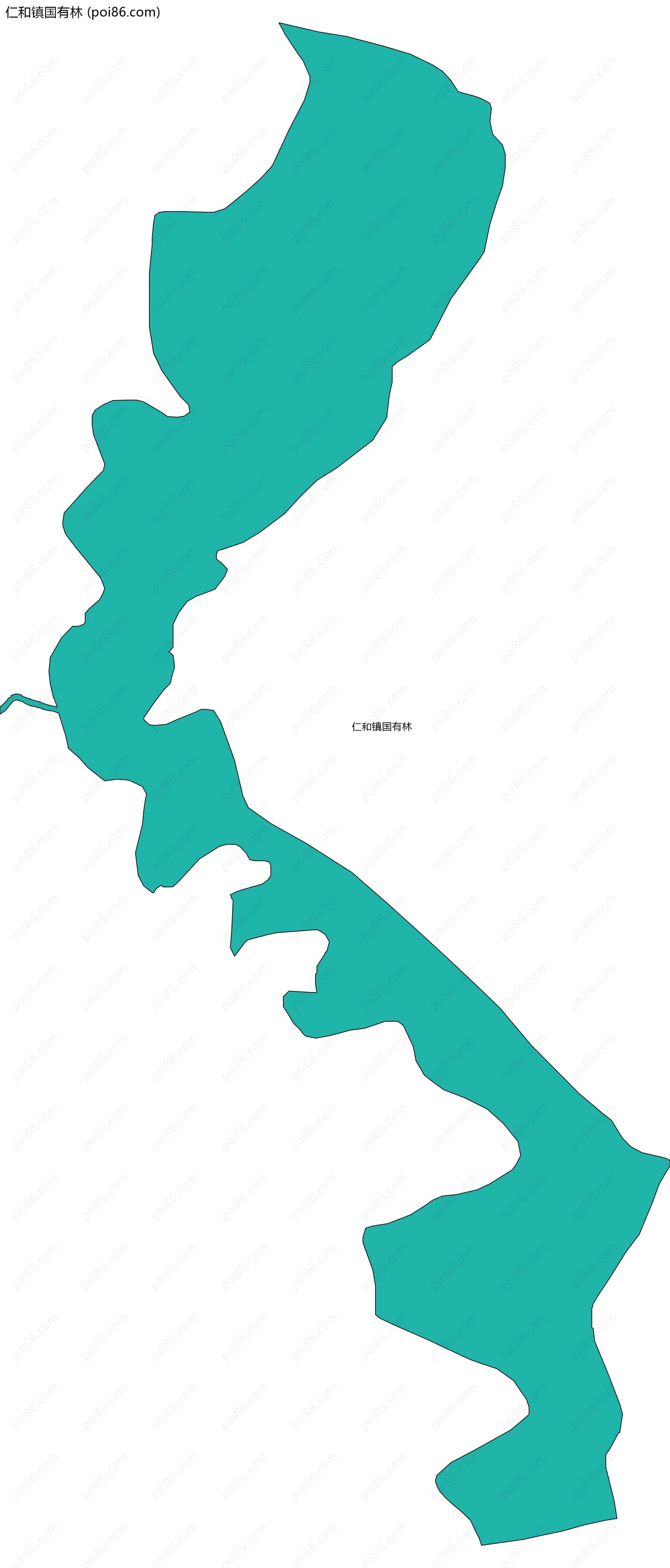 仁和镇国有林边界地图