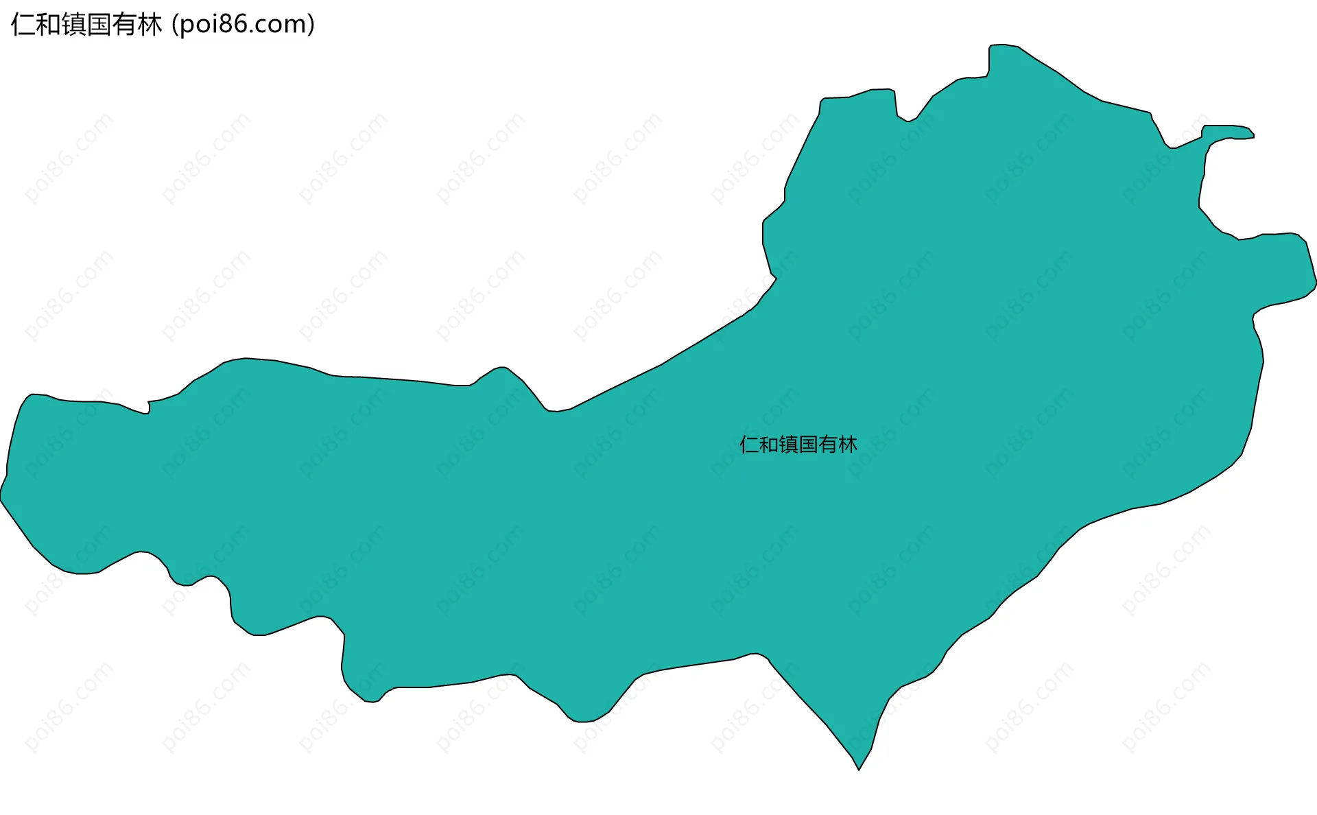 仁和镇国有林边界地图
