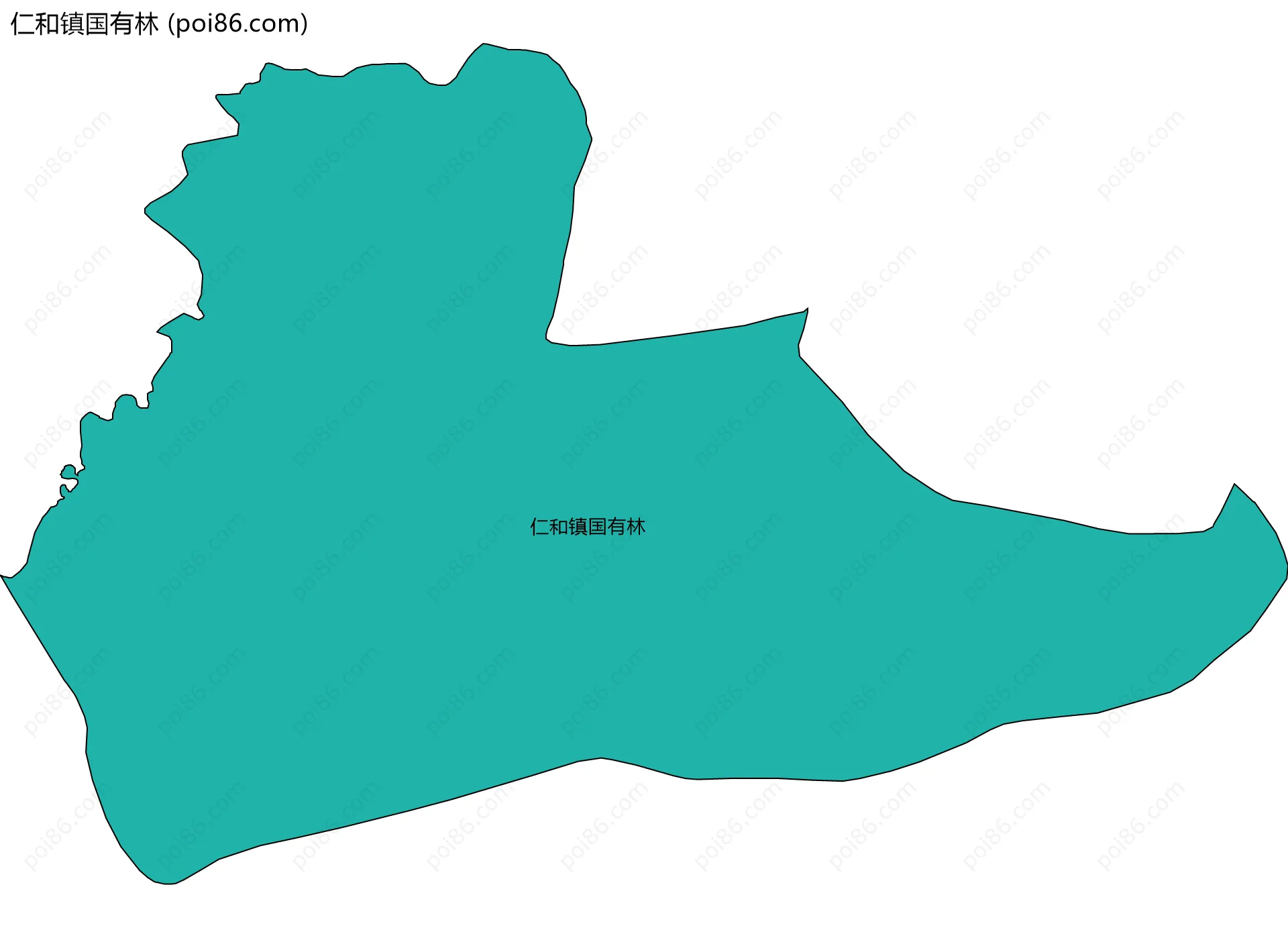 仁和镇国有林边界地图