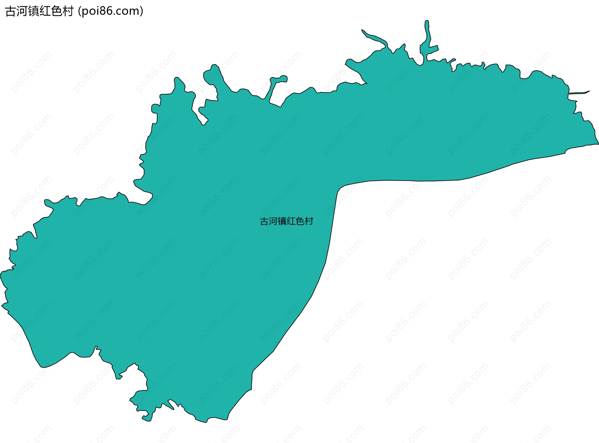 古河镇红色村边界地图