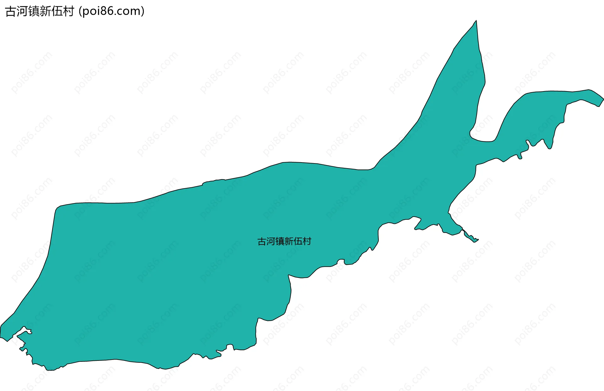 古河镇新伍村边界地图