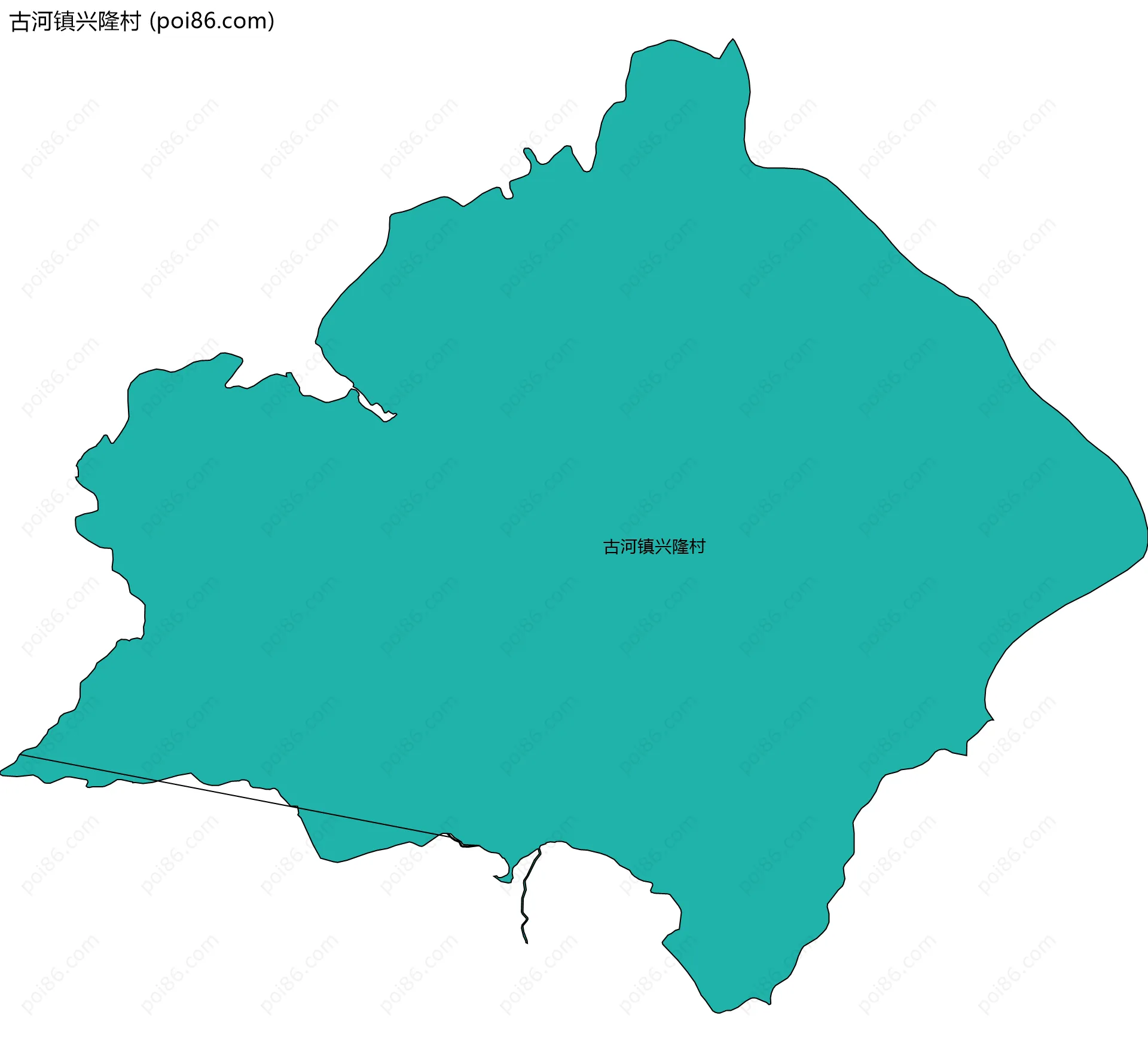 古河镇兴隆村边界地图
