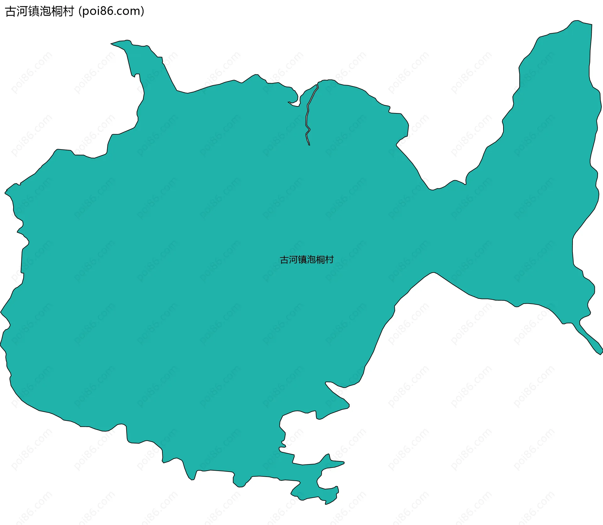 古河镇泡桐村边界地图