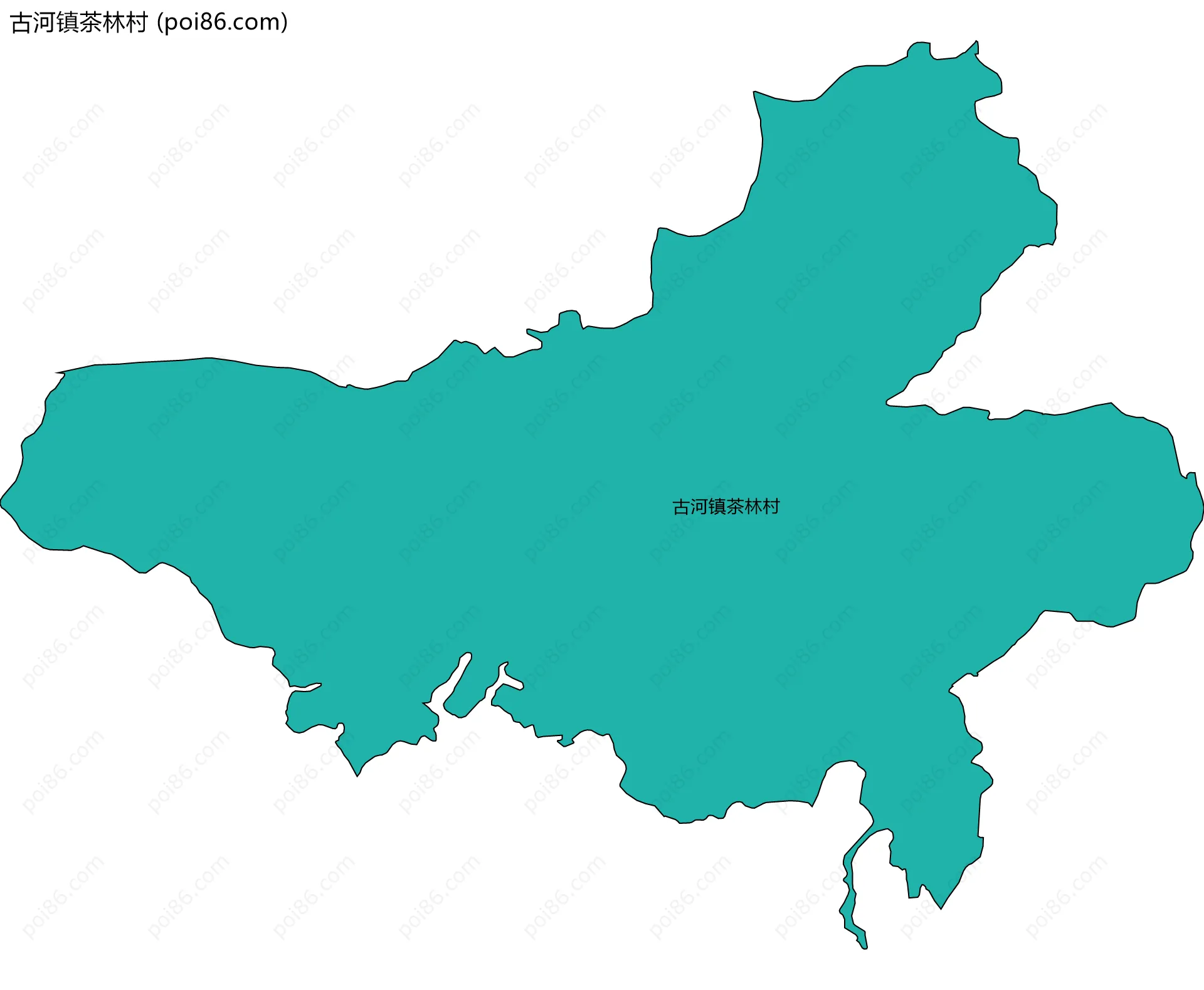 古河镇茶林村边界地图