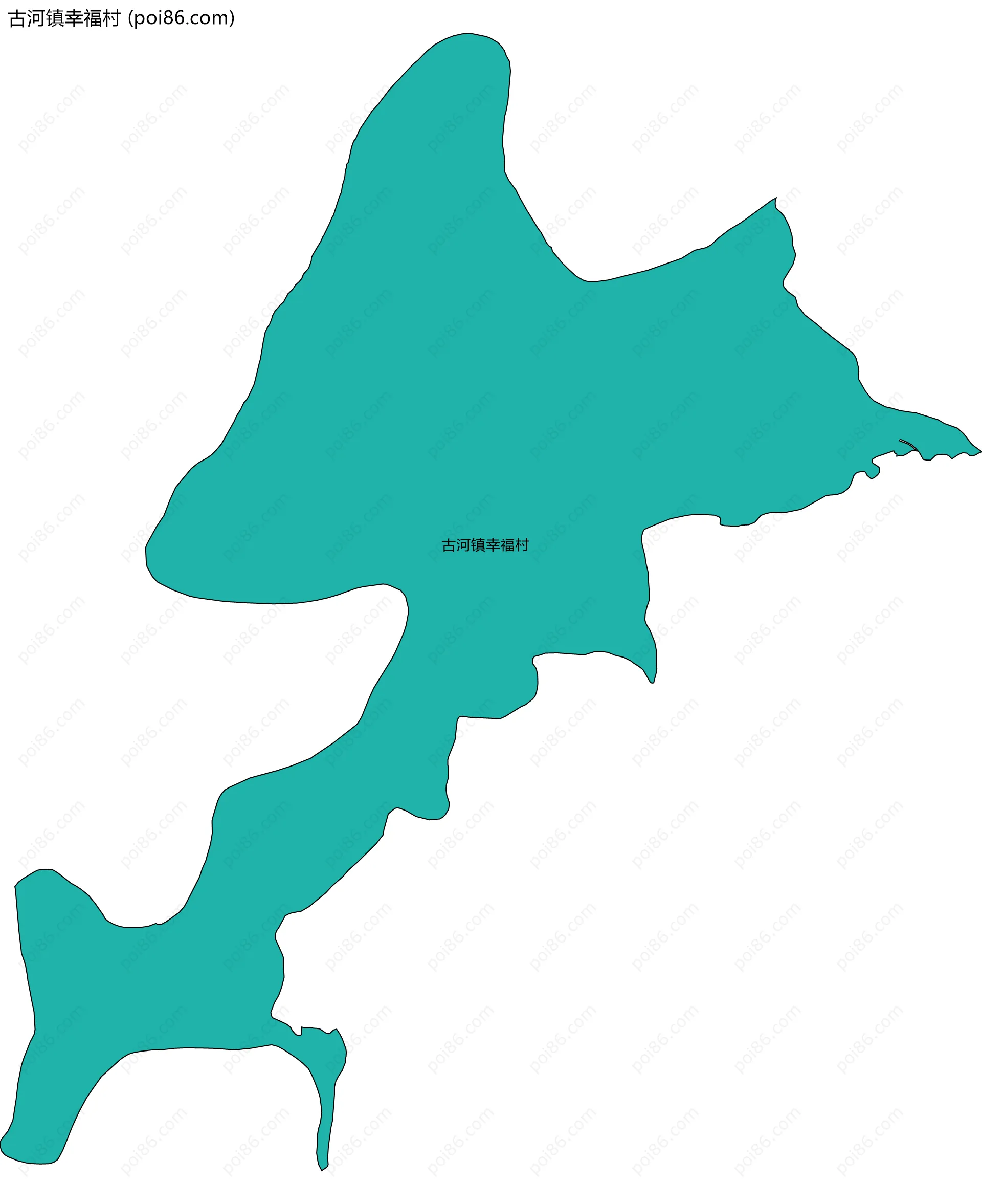 古河镇幸福村边界地图