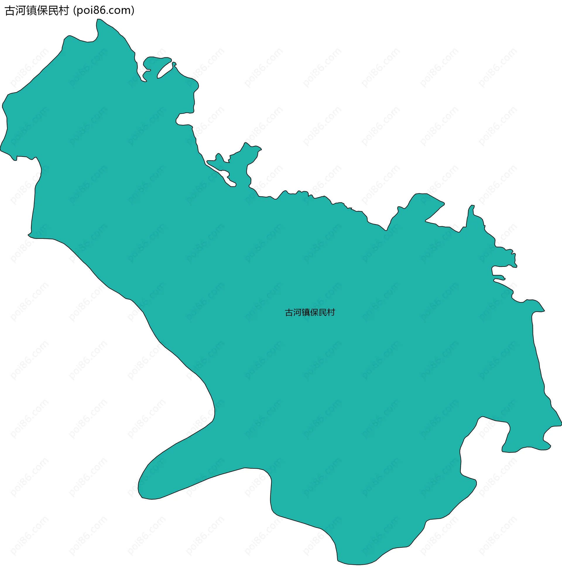 古河镇保民村边界地图